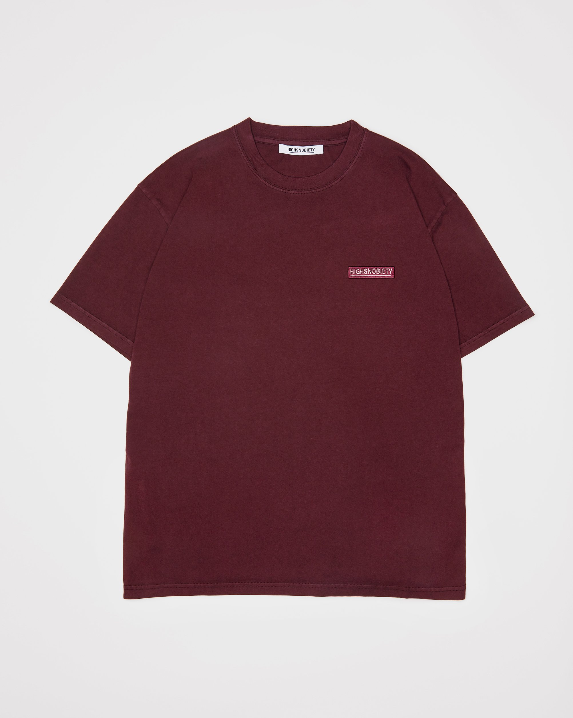 Highsnobiety - Staples T-Shirt Burgundy - Clothing - Red - Image 1