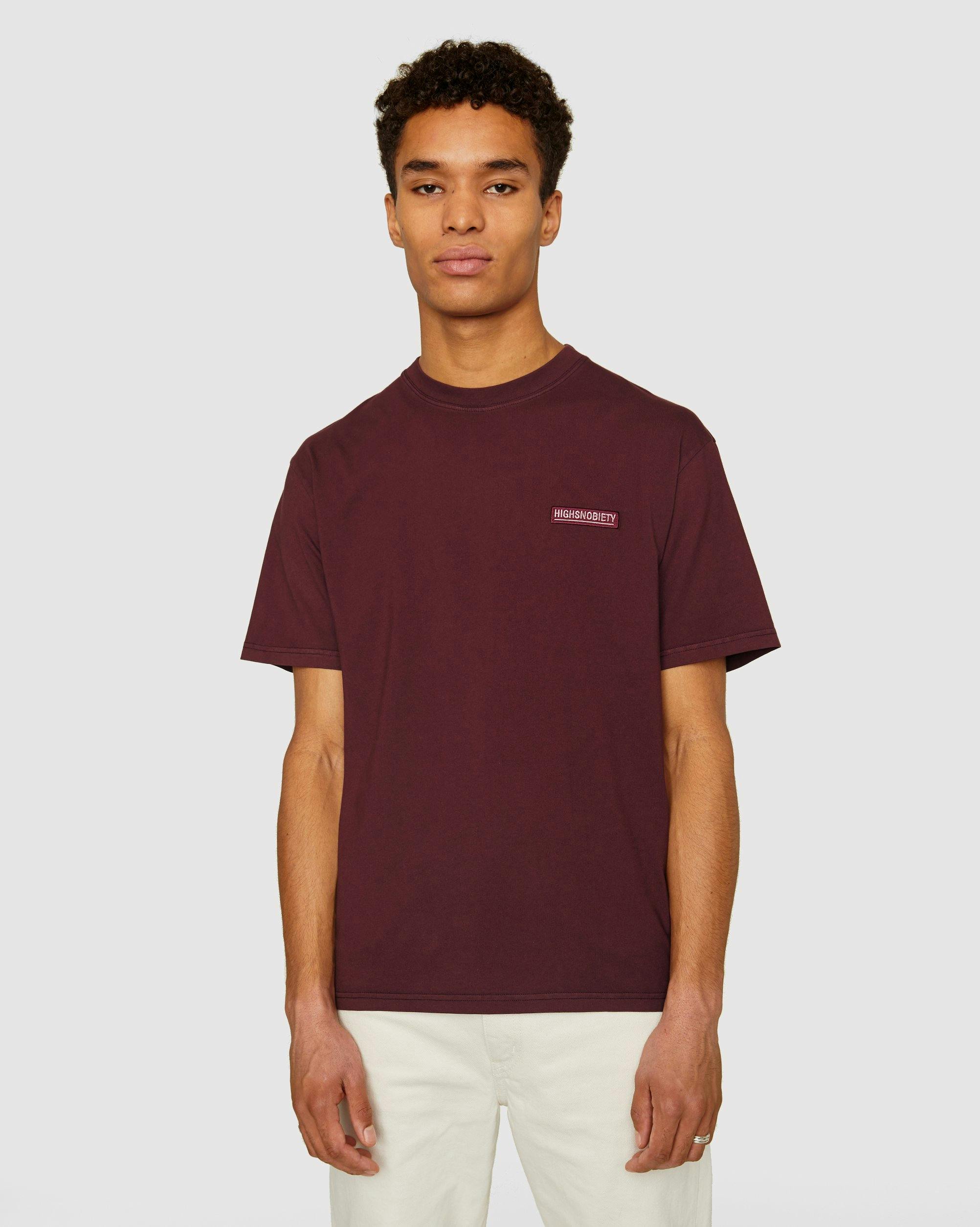 Highsnobiety - Staples T-Shirt Burgundy - Clothing - Red - Image 2