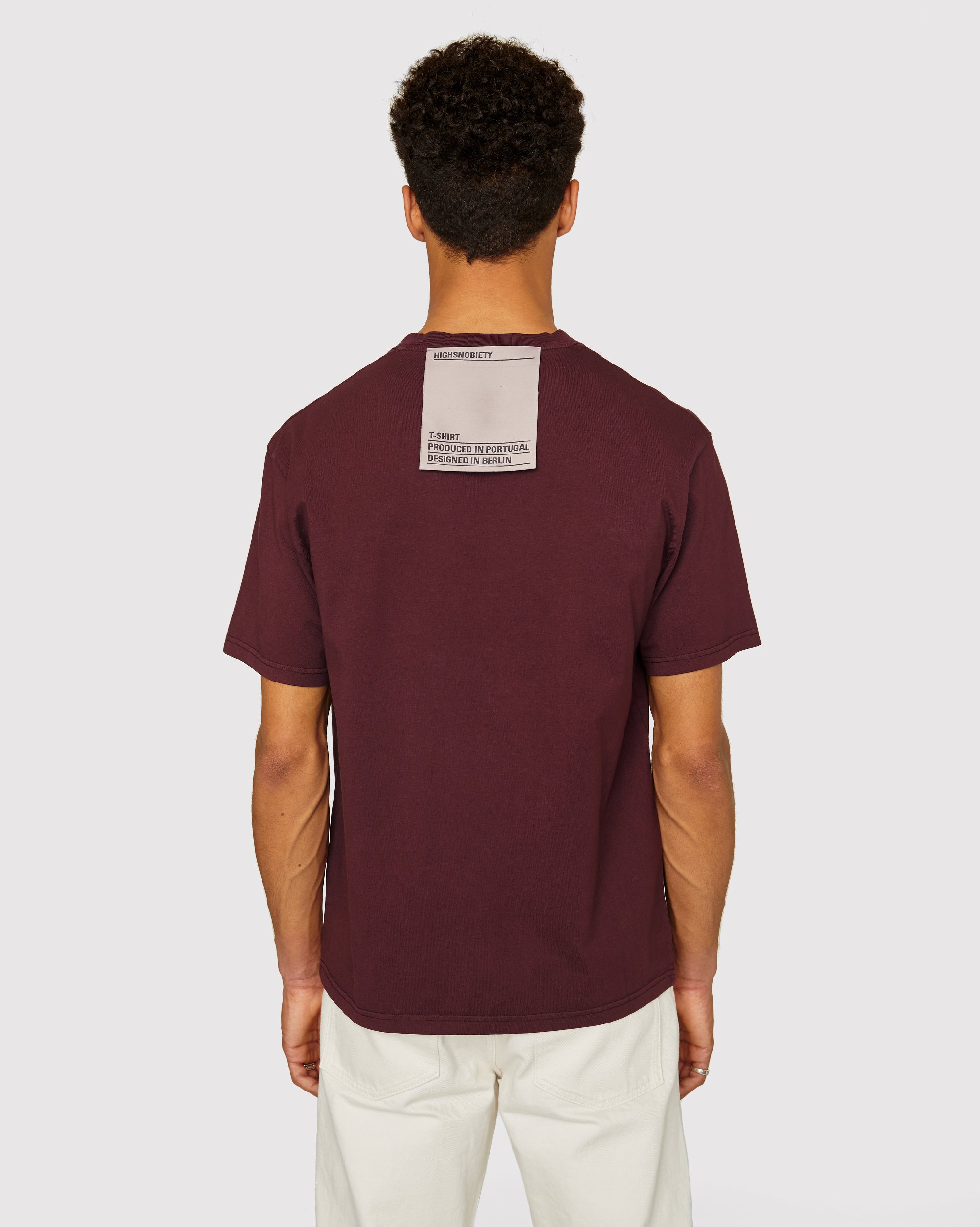 Highsnobiety - Staples T-Shirt Burgundy - Clothing - Red - Image 3