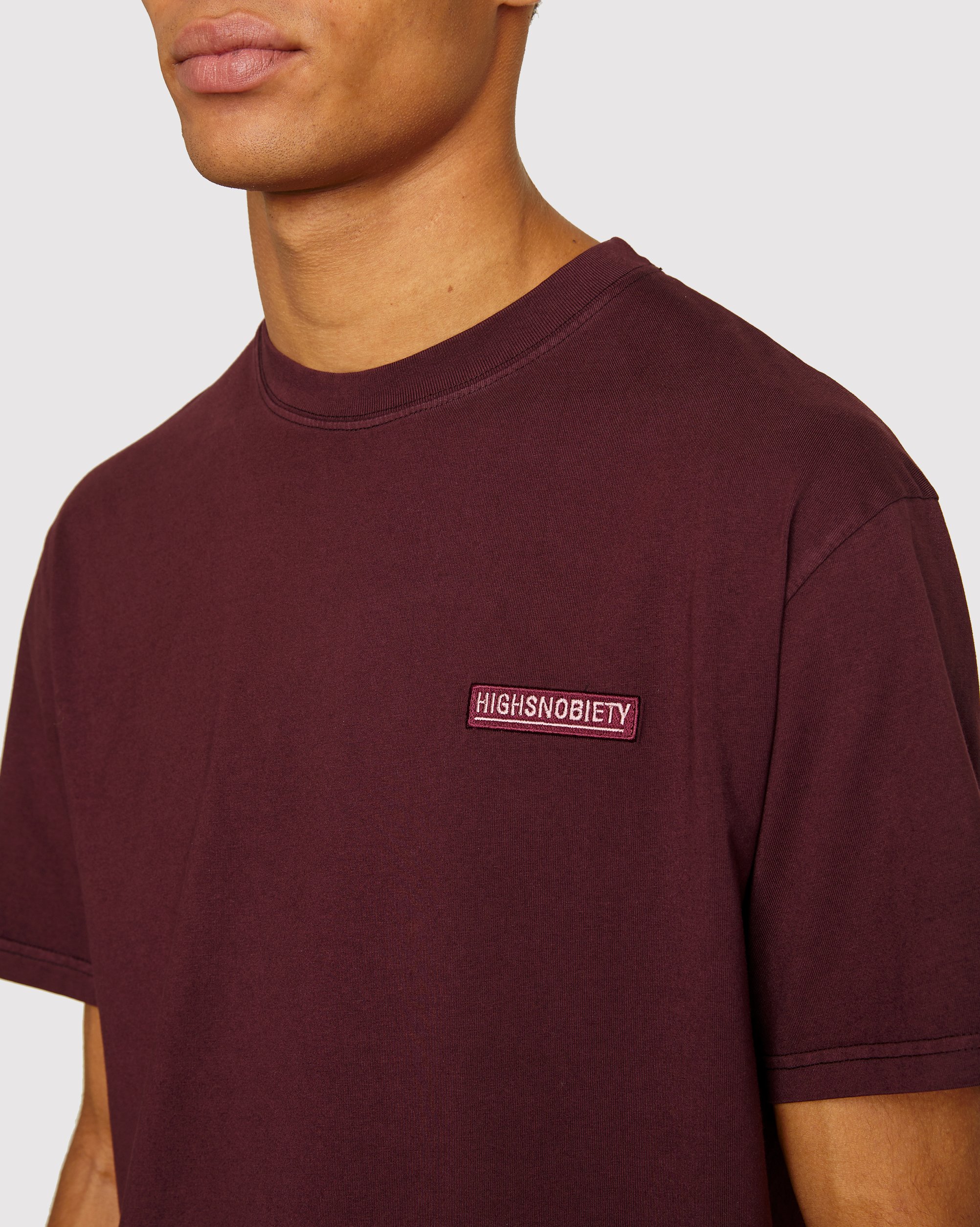 Highsnobiety - Staples T-Shirt Burgundy - Clothing - Red - Image 5