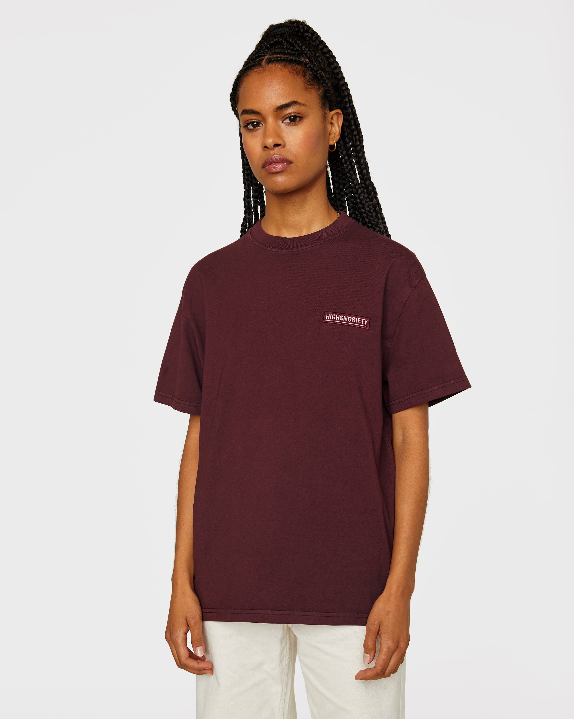 Highsnobiety - Staples T-Shirt Burgundy - Clothing - Red - Image 6