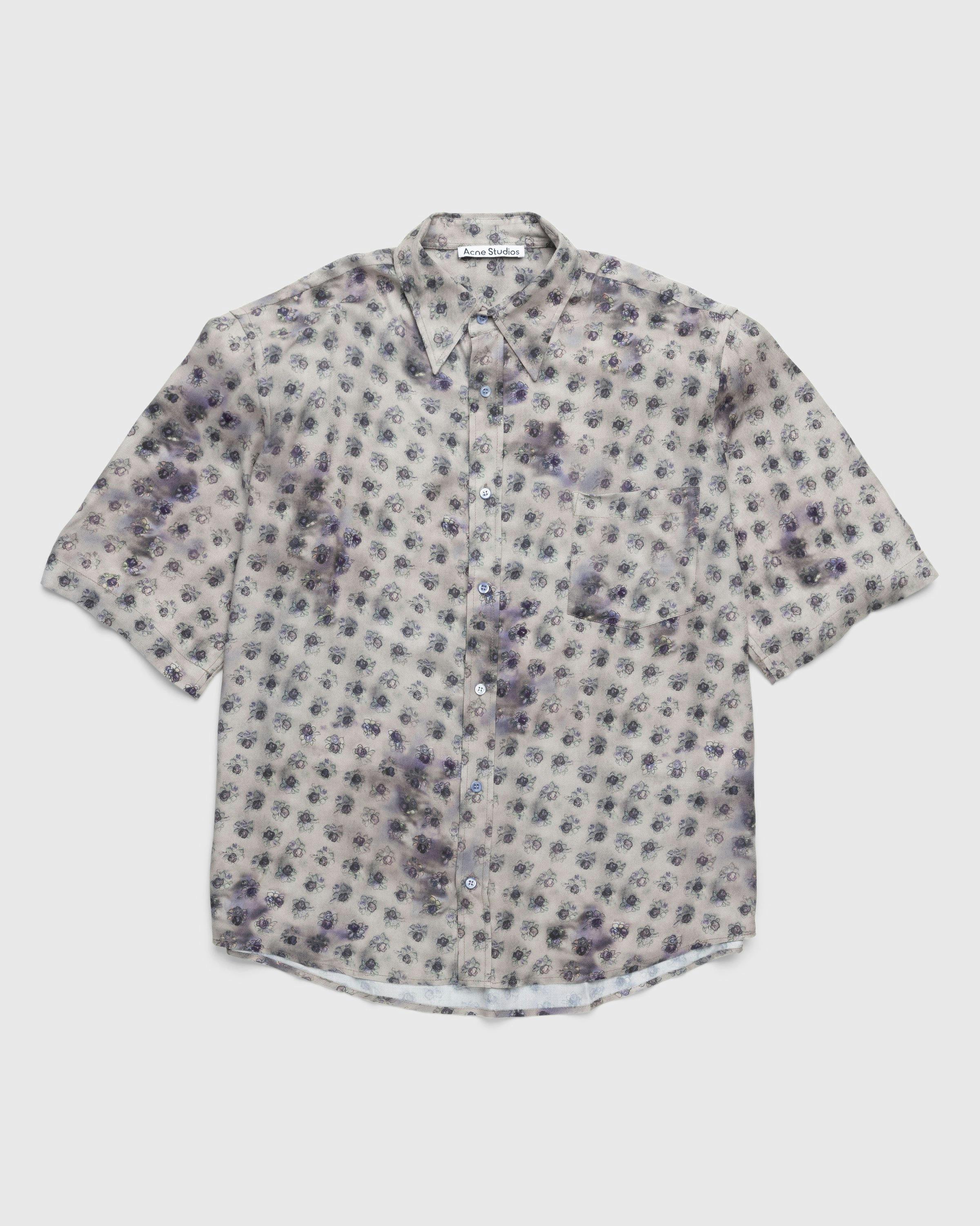 Acne Studios - Short-Sleeve Button-Up Shirt Grey - Clothing - Grey - Image 1