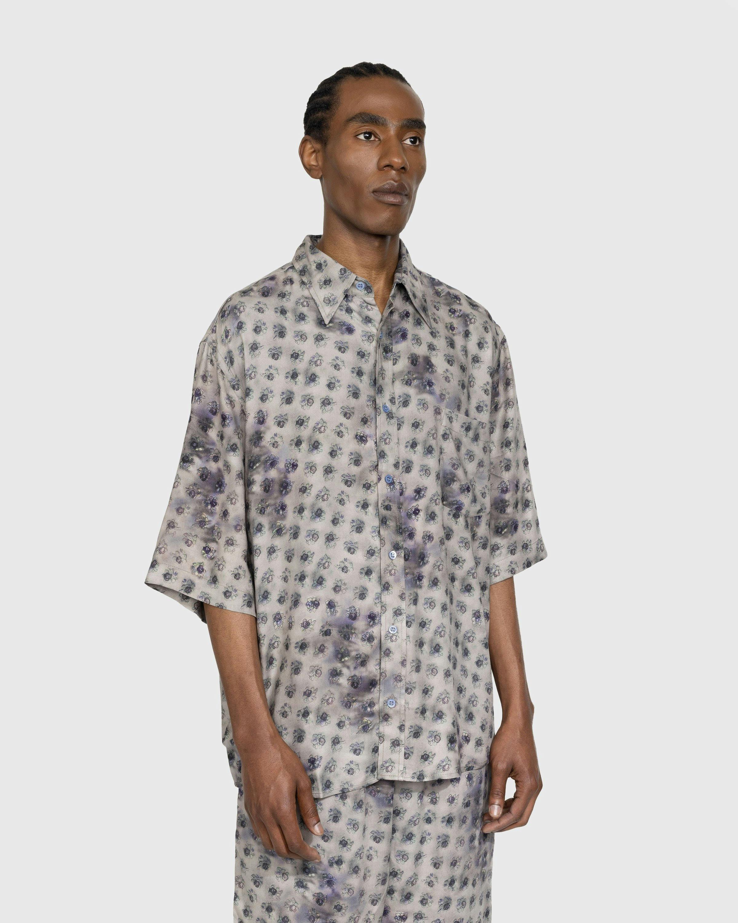 Acne Studios - Short-Sleeve Button-Up Shirt Grey - Clothing - Grey - Image 3