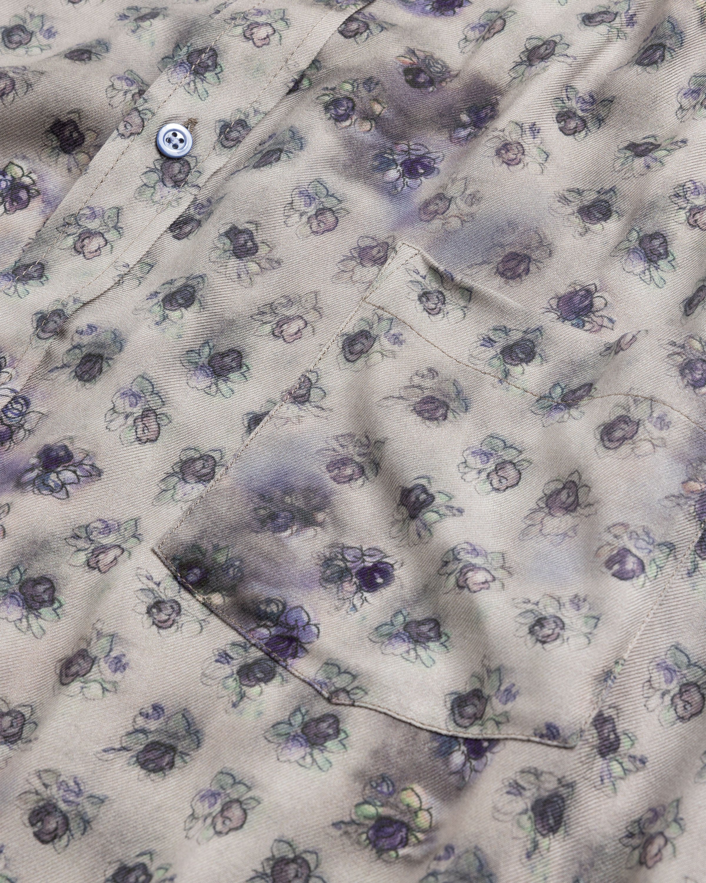 Acne Studios - Short-Sleeve Button-Up Shirt Grey - Clothing - Grey - Image 4