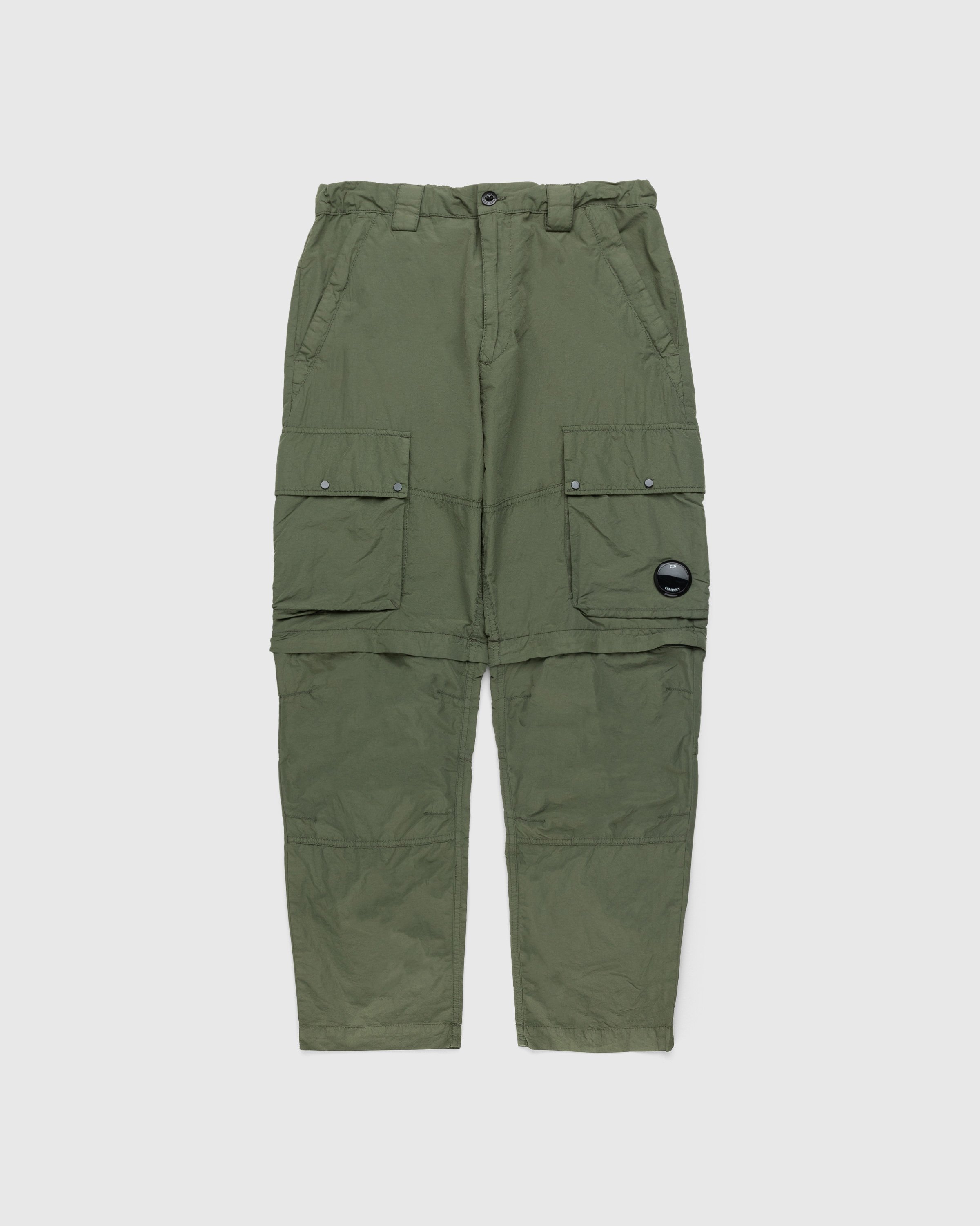 C.P. Company - Flatt Nylon Zipped Cargo Pants Bronze Green - Clothing - Green - Image 1