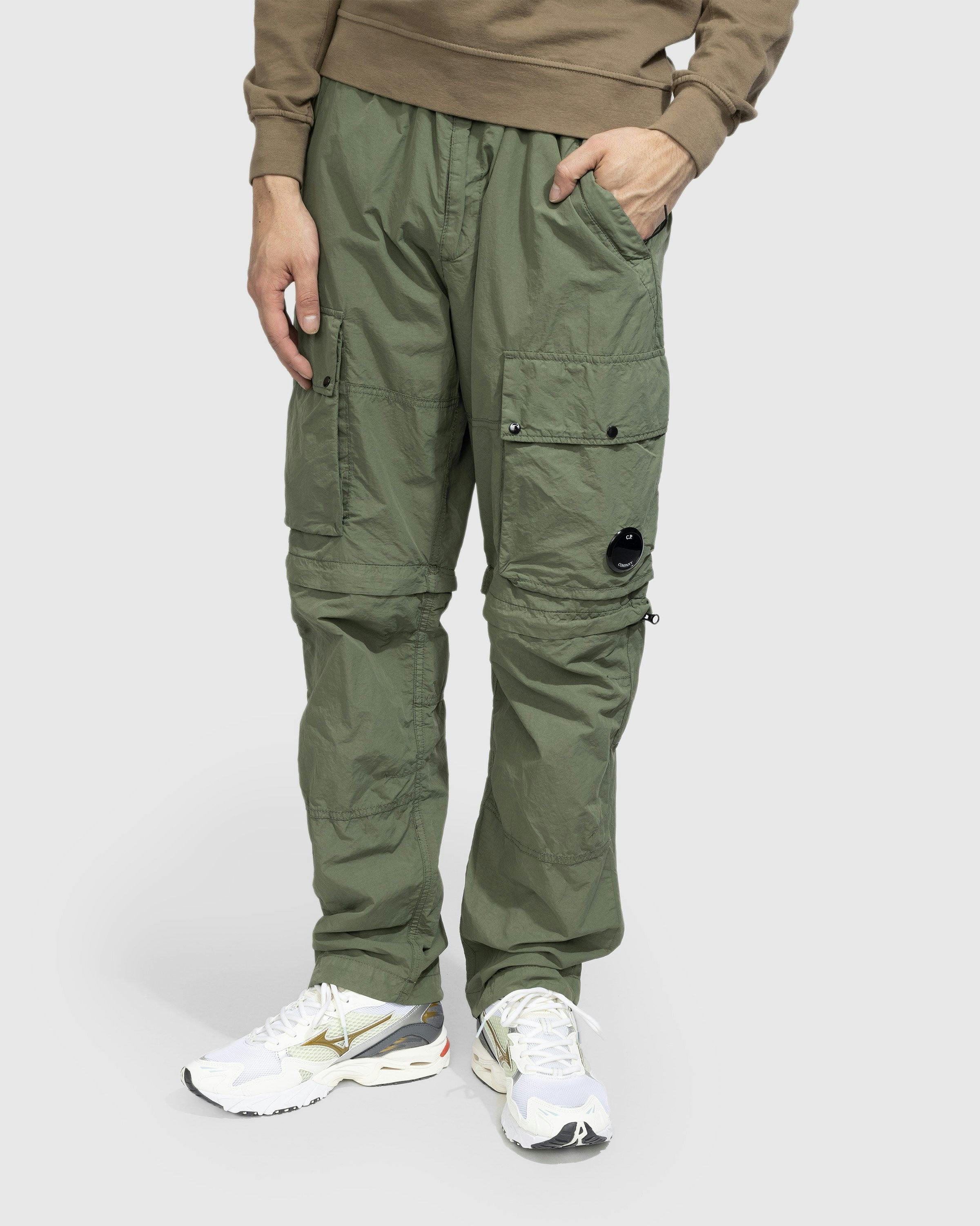 C.P. Company Flatt Nylon Zipped Cargo Pants Bronze Green