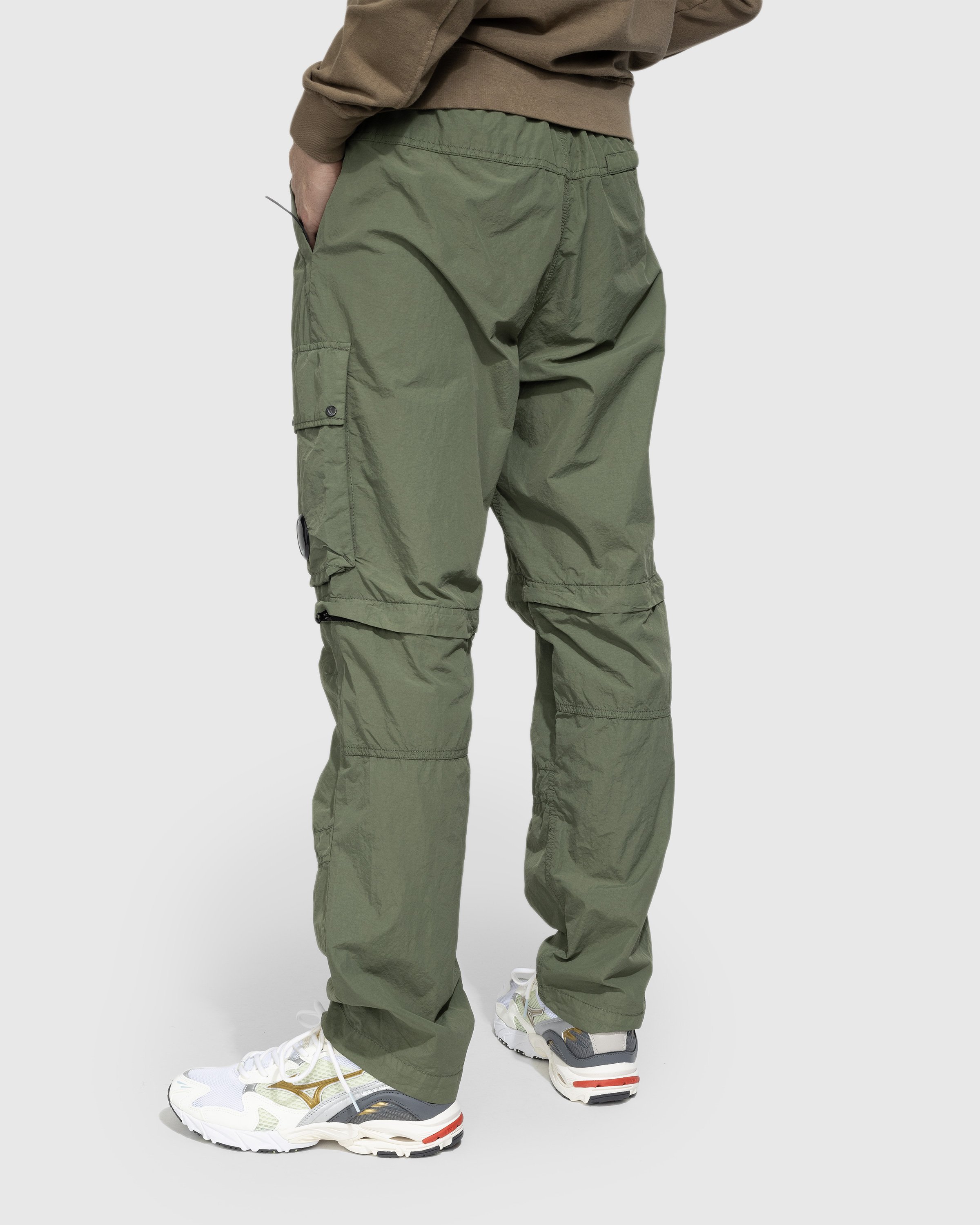 C.P. Company - Flatt Nylon Zipped Cargo Pants Bronze Green - Clothing - Green - Image 3
