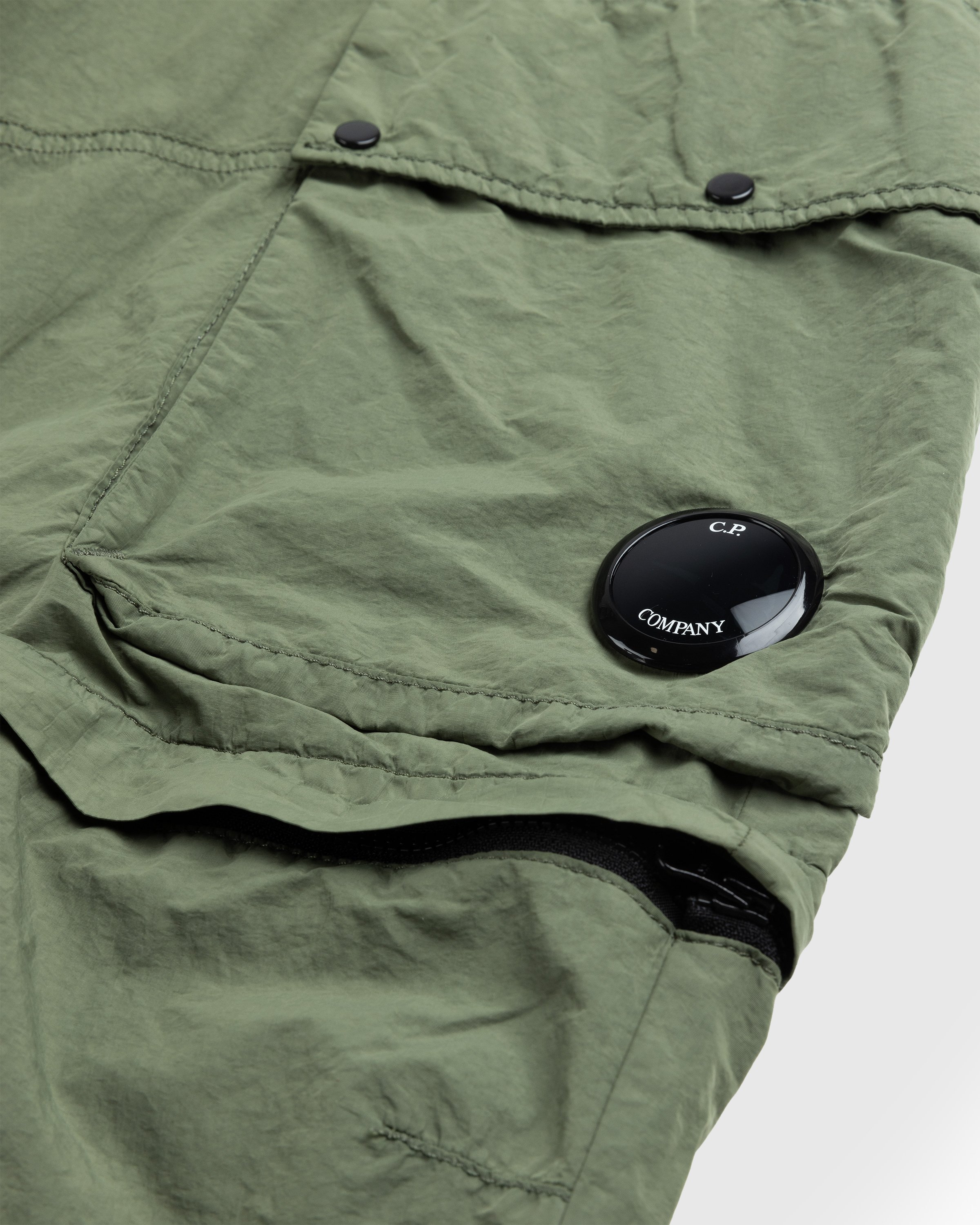C.P. Company - Flatt Nylon Zipped Cargo Pants Bronze Green - Clothing - Green - Image 4