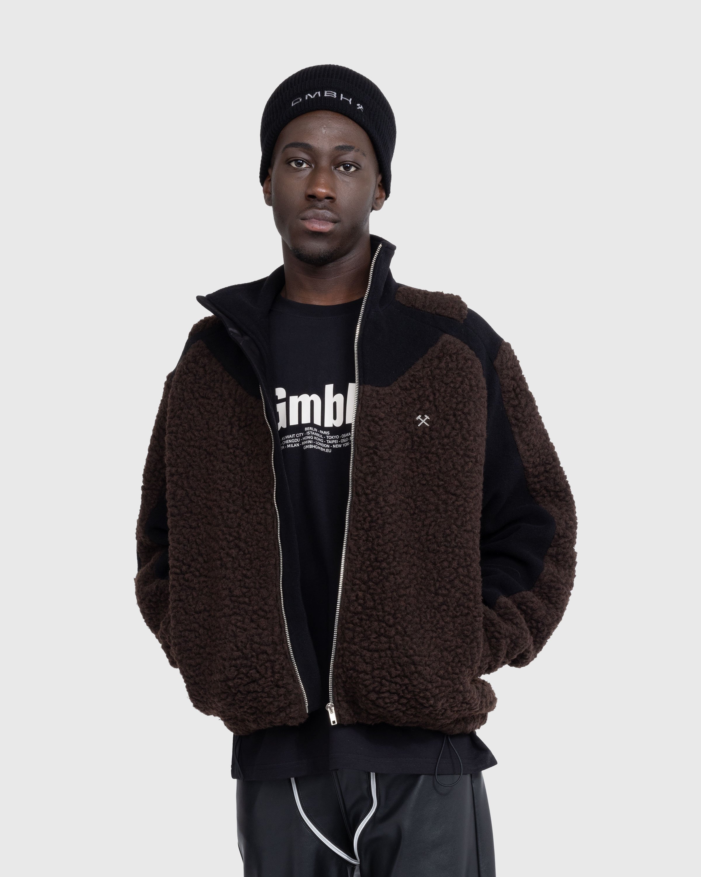 GmbH - Ercan Fleece Jacket Black/Brown - Clothing - Multi - Image 2