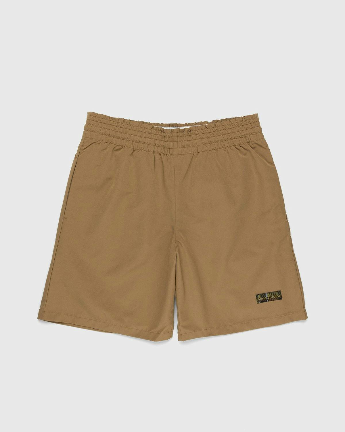 Acne Studios - Elastic Waist Ripstop Shorts Brown - Clothing - Brown - Image 1