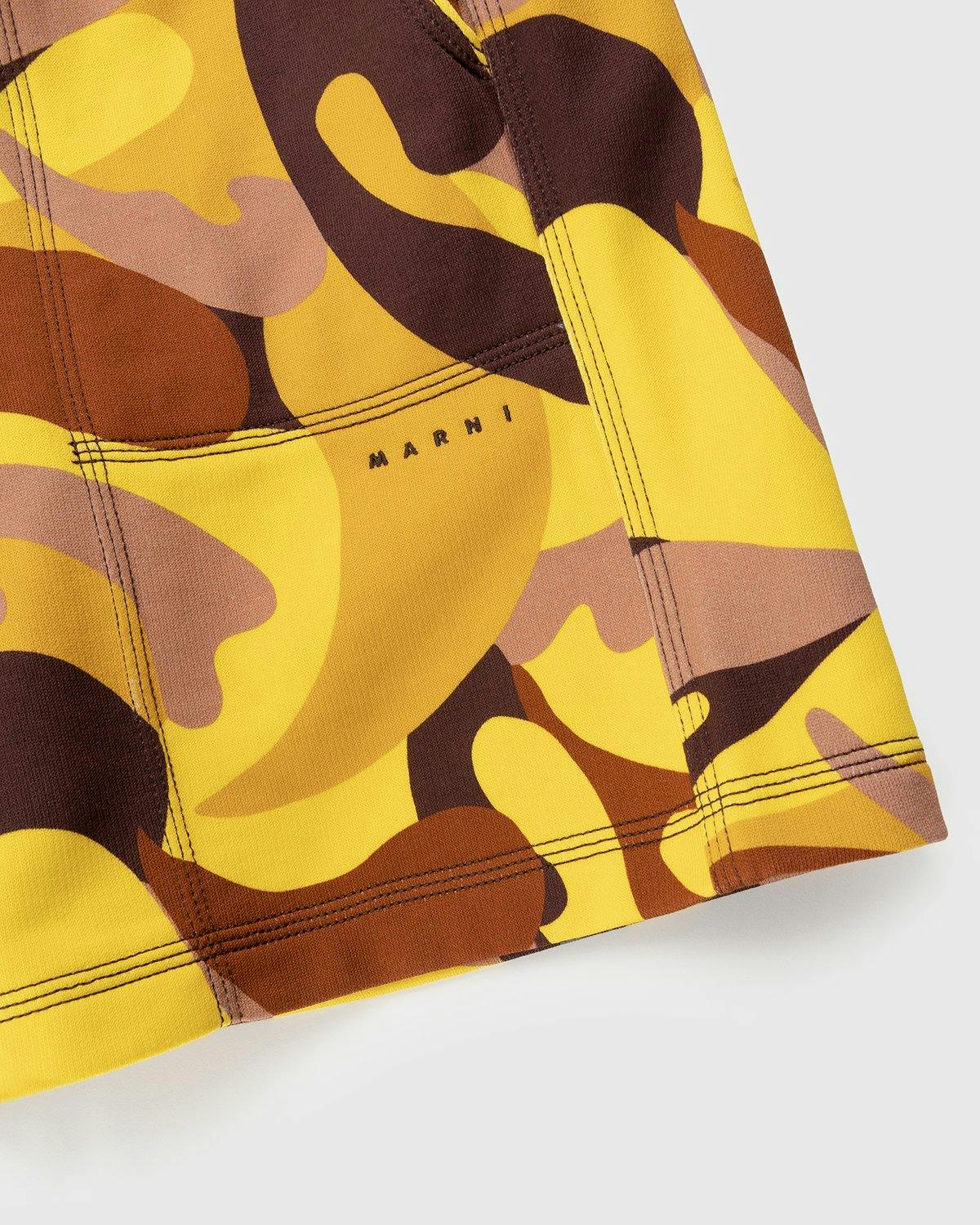 Marni - 50s Camo Brushed Bermuda Shorts Acid - Clothing - Yellow - Image 4