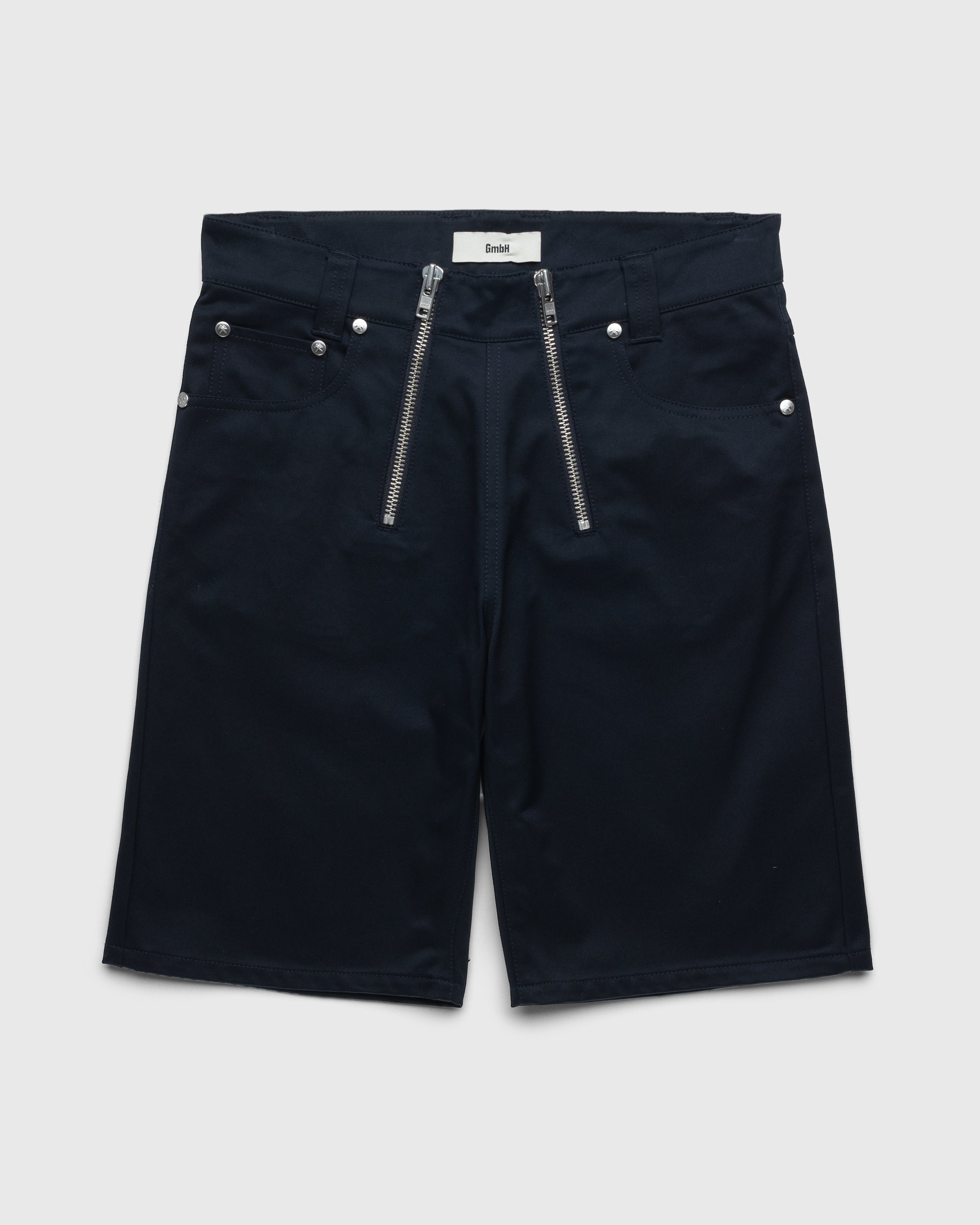 GmbH - Amir Double Zip Shorts Navy - Clothing - Blue - Image 1