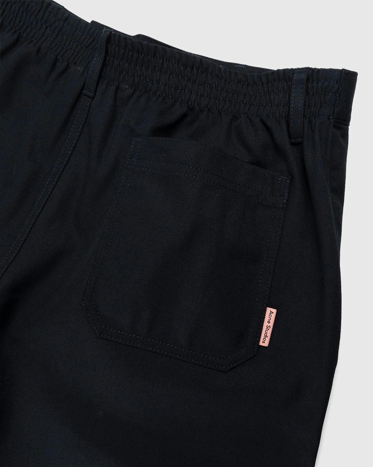 Acne Studios - Ringa Cotton Mix Twill Shorts Black - Clothing - Black - Image 3