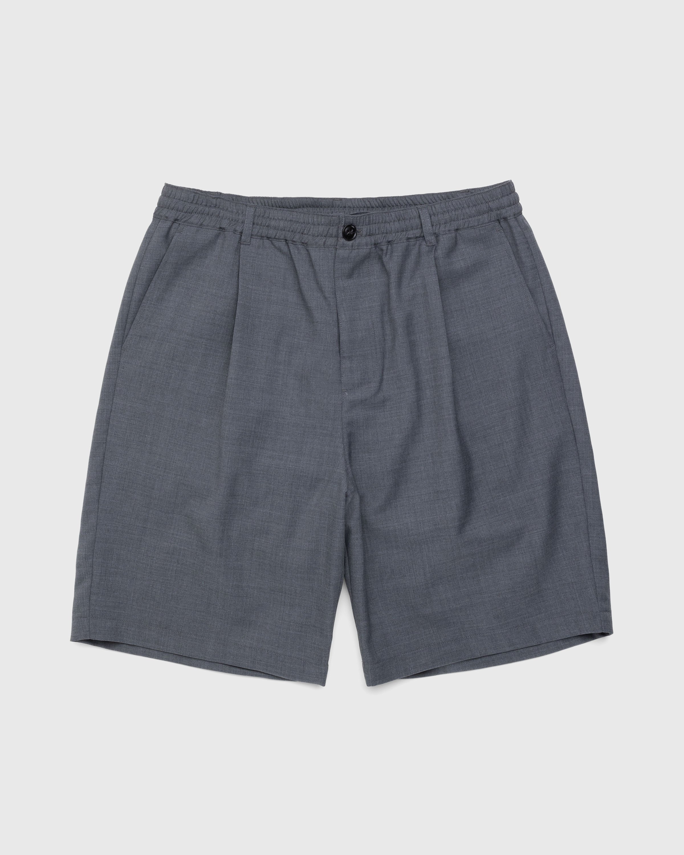 Highsnobiety - Tropical Wool Elastic Shorts Grey - Clothing - Grey - Image 1
