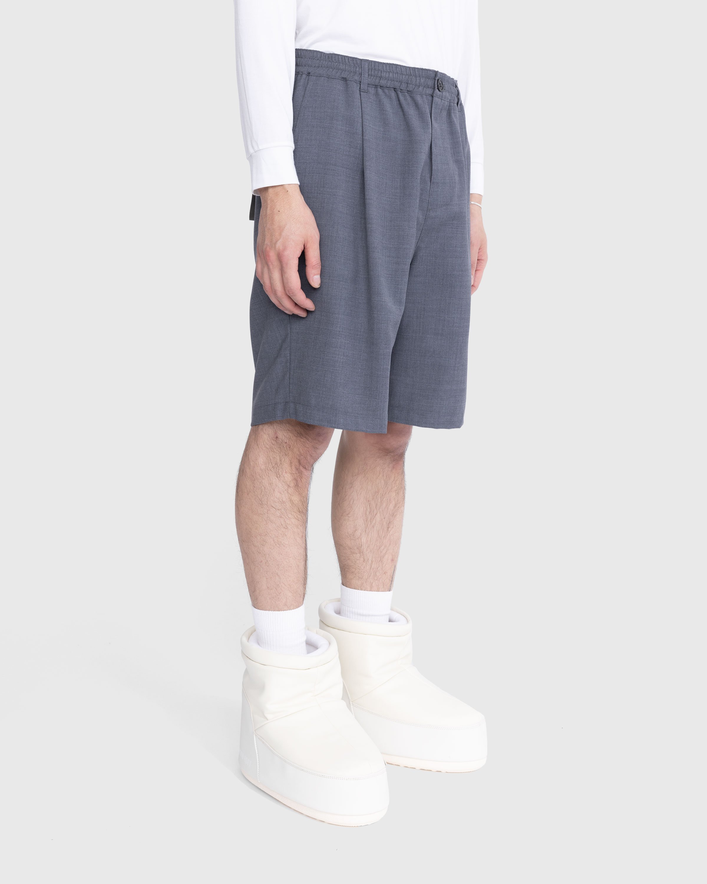 Highsnobiety - Tropical Wool Elastic Shorts Grey - Clothing - Grey - Image 5