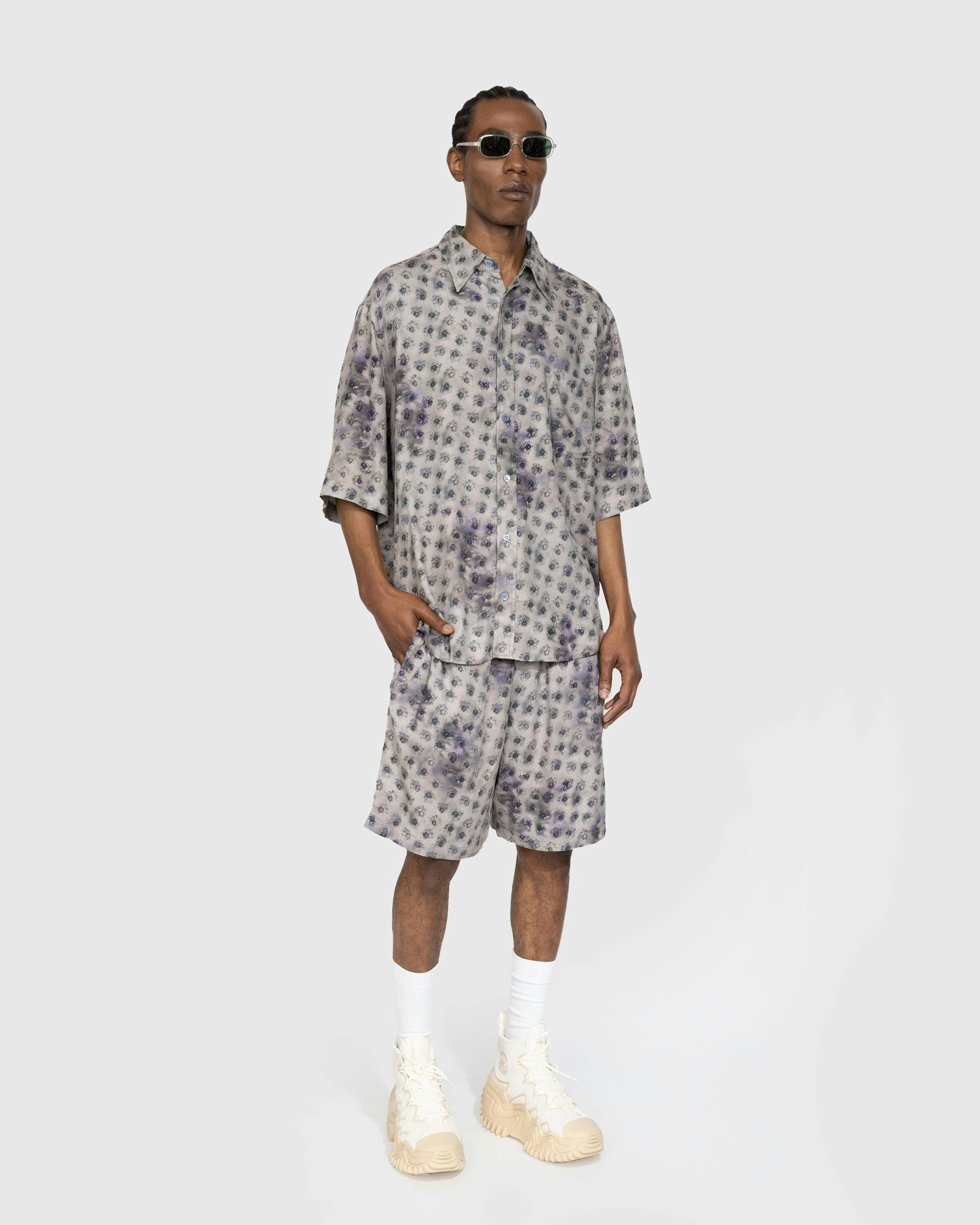 Acne Studios - Short-Sleeve Button-Up Shirt Grey - Clothing - Grey - Image 6