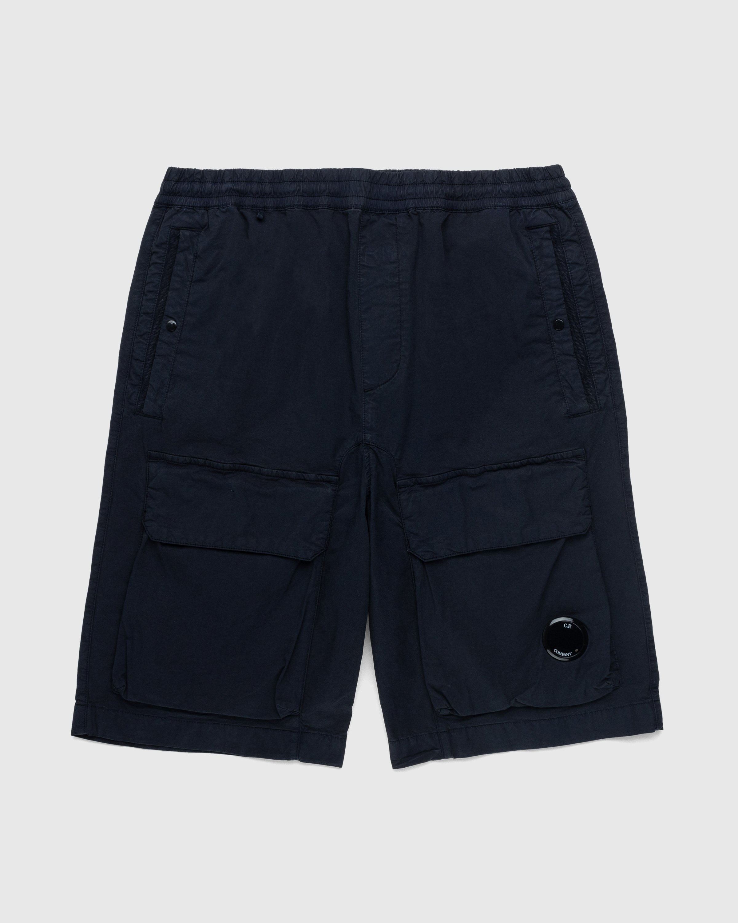 C.P. Company - Twill Stretch Utility Shorts Total Eclipse Blue - Clothing - Blue - Image 1