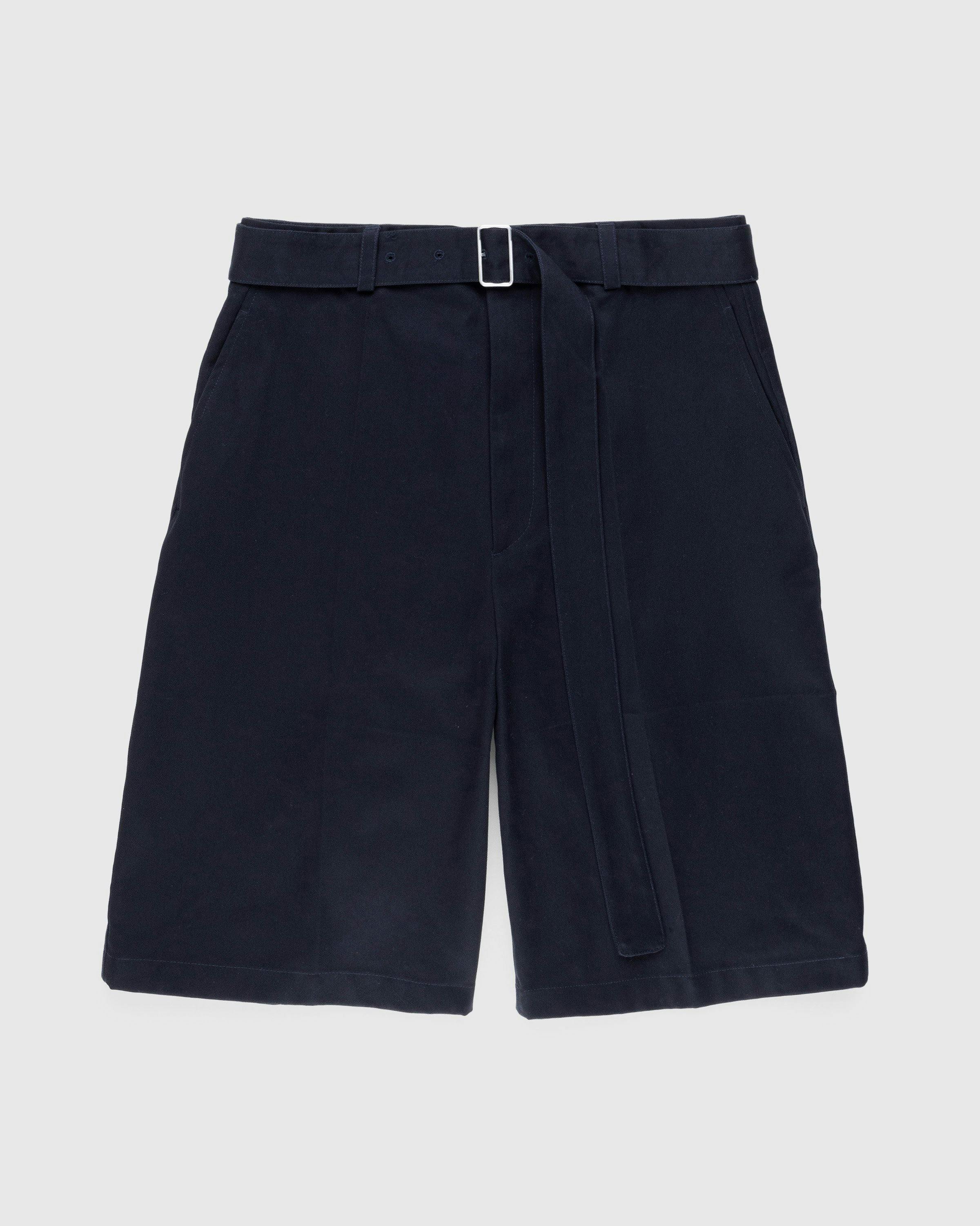 Jil Sander - Belted Shorts Navy - Clothing - Blue - Image 1