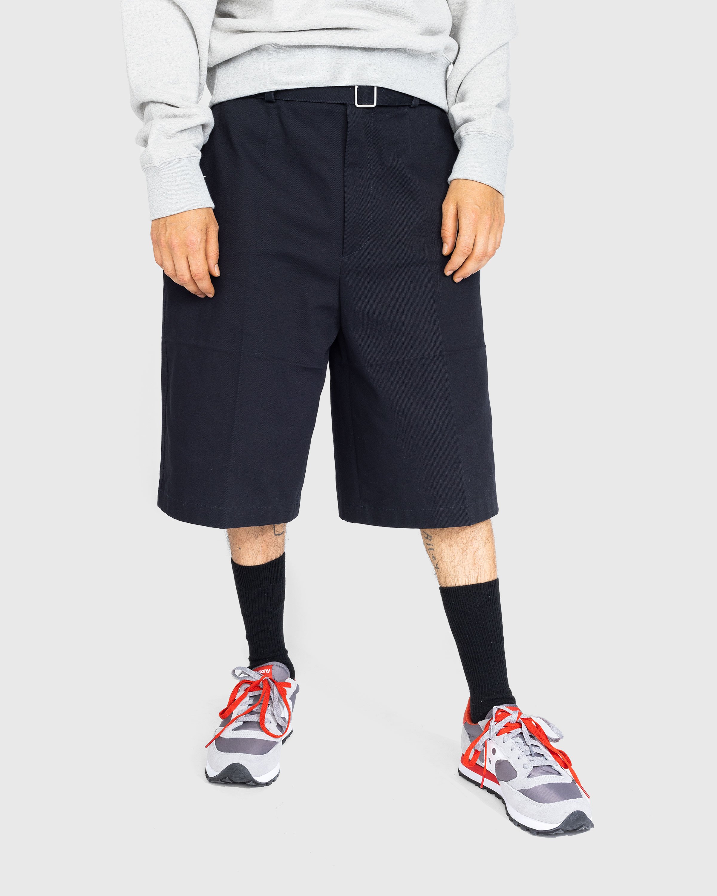 Jil Sander - Belted Shorts Navy - Clothing - Blue - Image 2