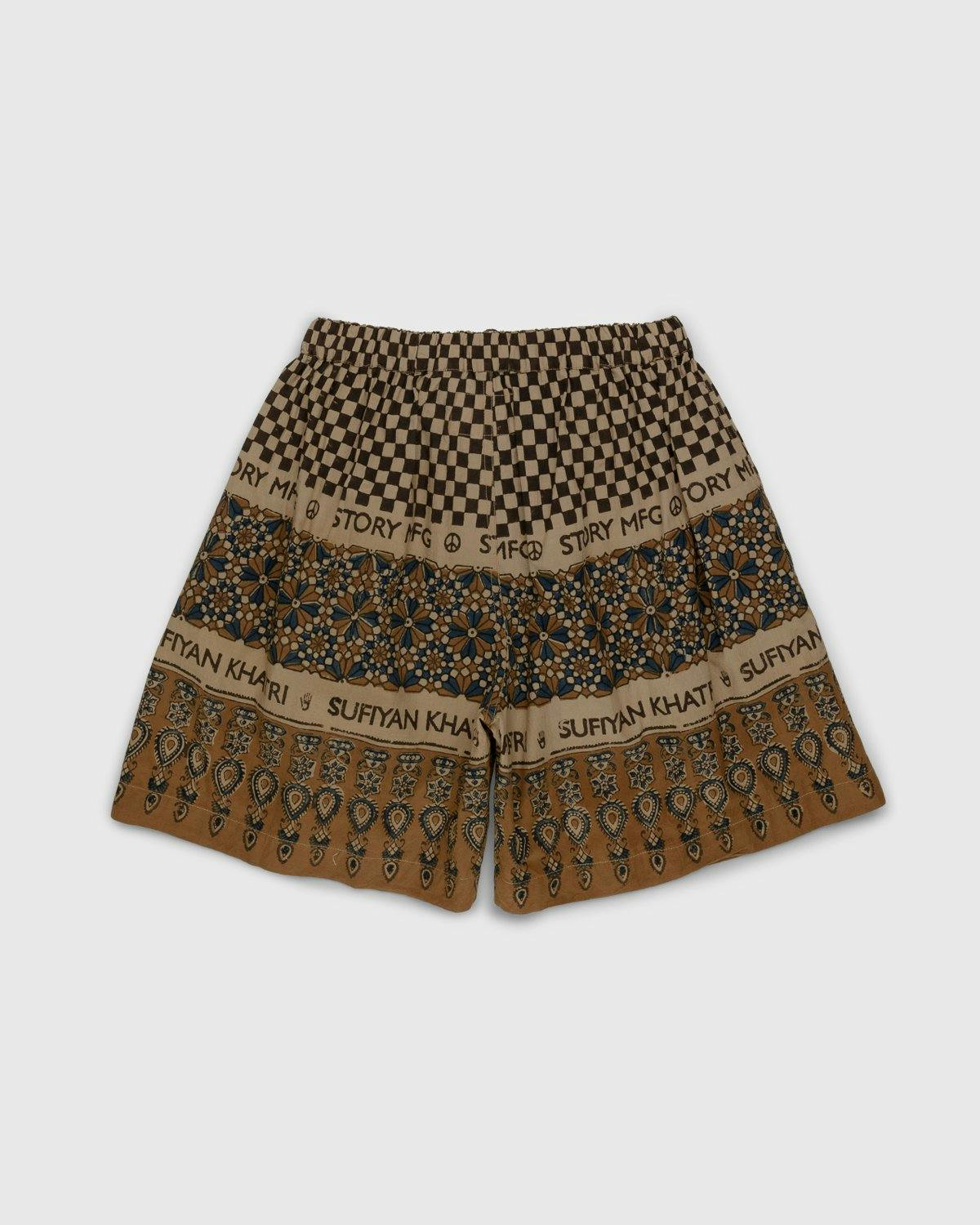 Story mfg. - Bridge Shorts Checker Bootleg Block Brown - Clothing - Brown - Image 2