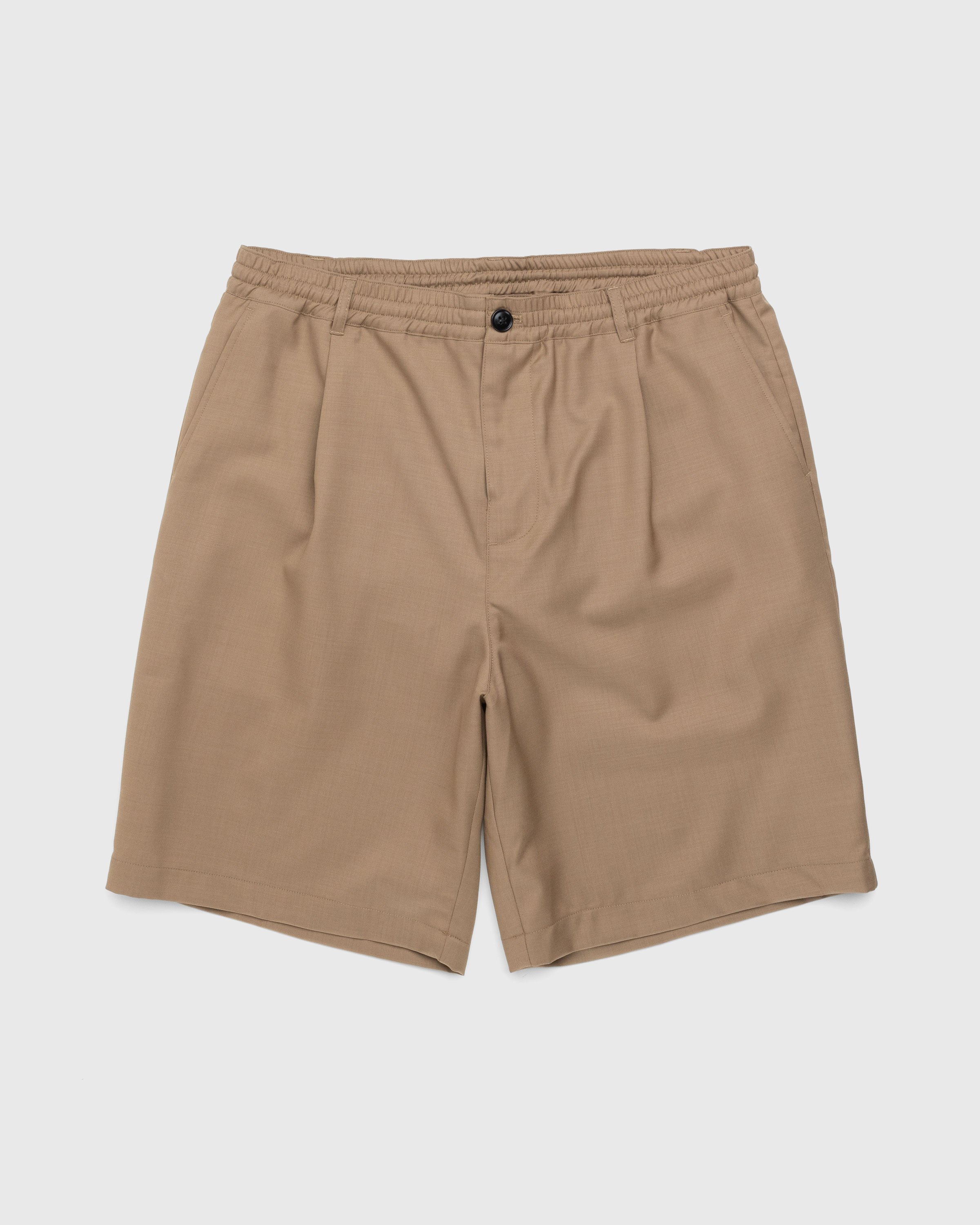 Highsnobiety - Tropical Wool Elastic Shorts Sand - Clothing - Beige - Image 1