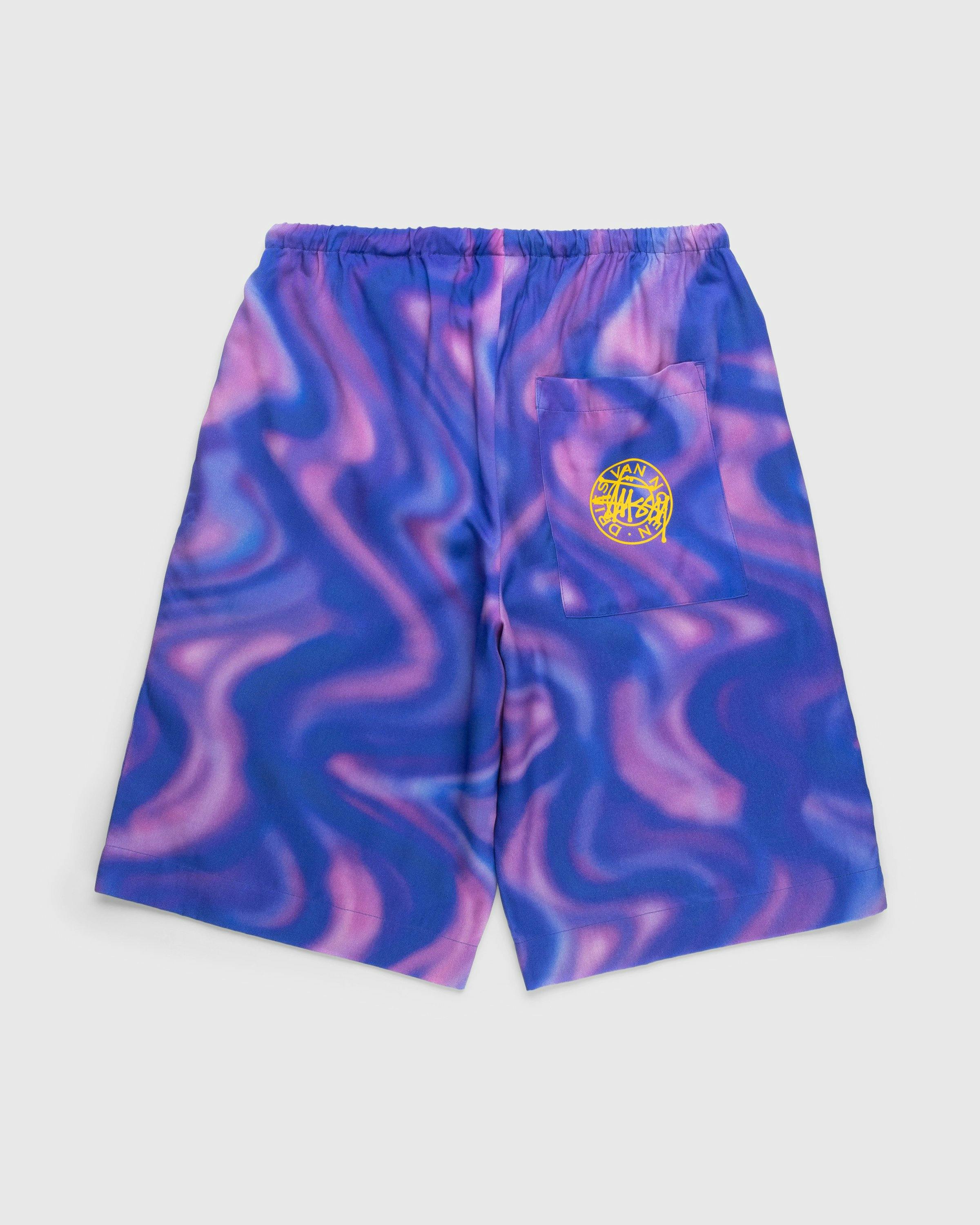 Stüssy x Dries van Noten - Airbrush Shrooms Shorts - Clothing - Purple - Image 2