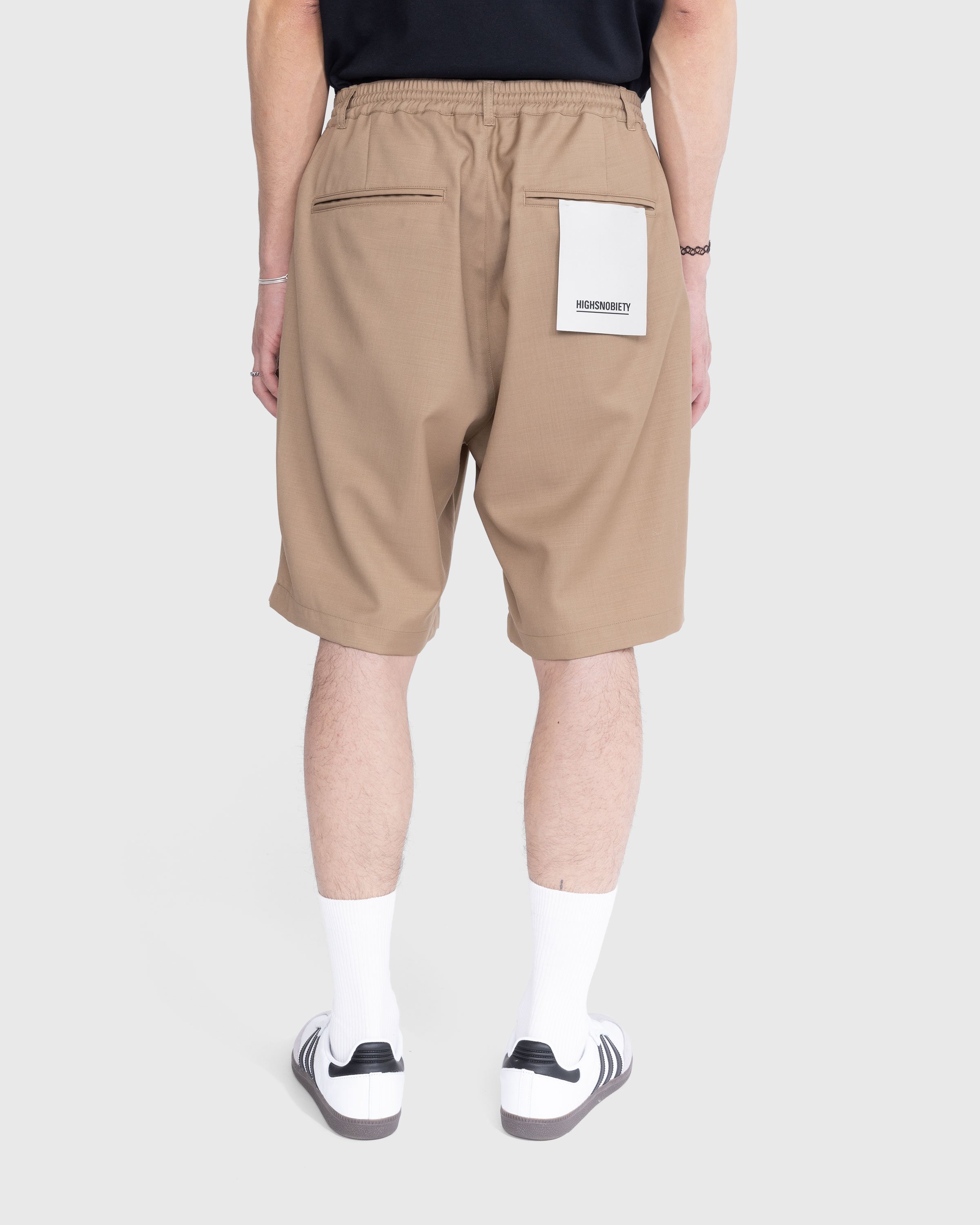 Highsnobiety - Tropical Wool Elastic Shorts Sand - Clothing - Beige - Image 5