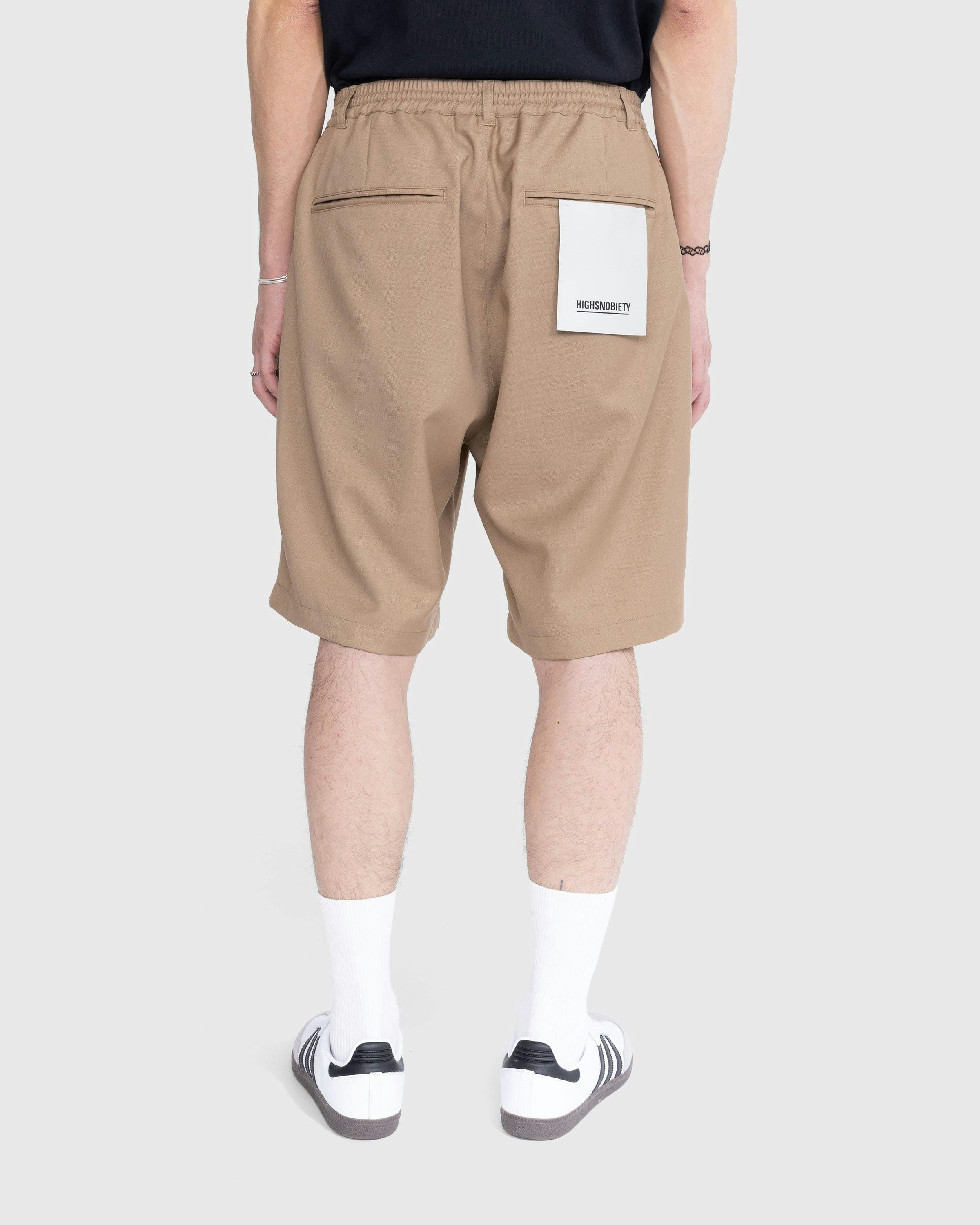 Highsnobiety - Tropical Wool Elastic Shorts Sand - Clothing - Beige - Image 5