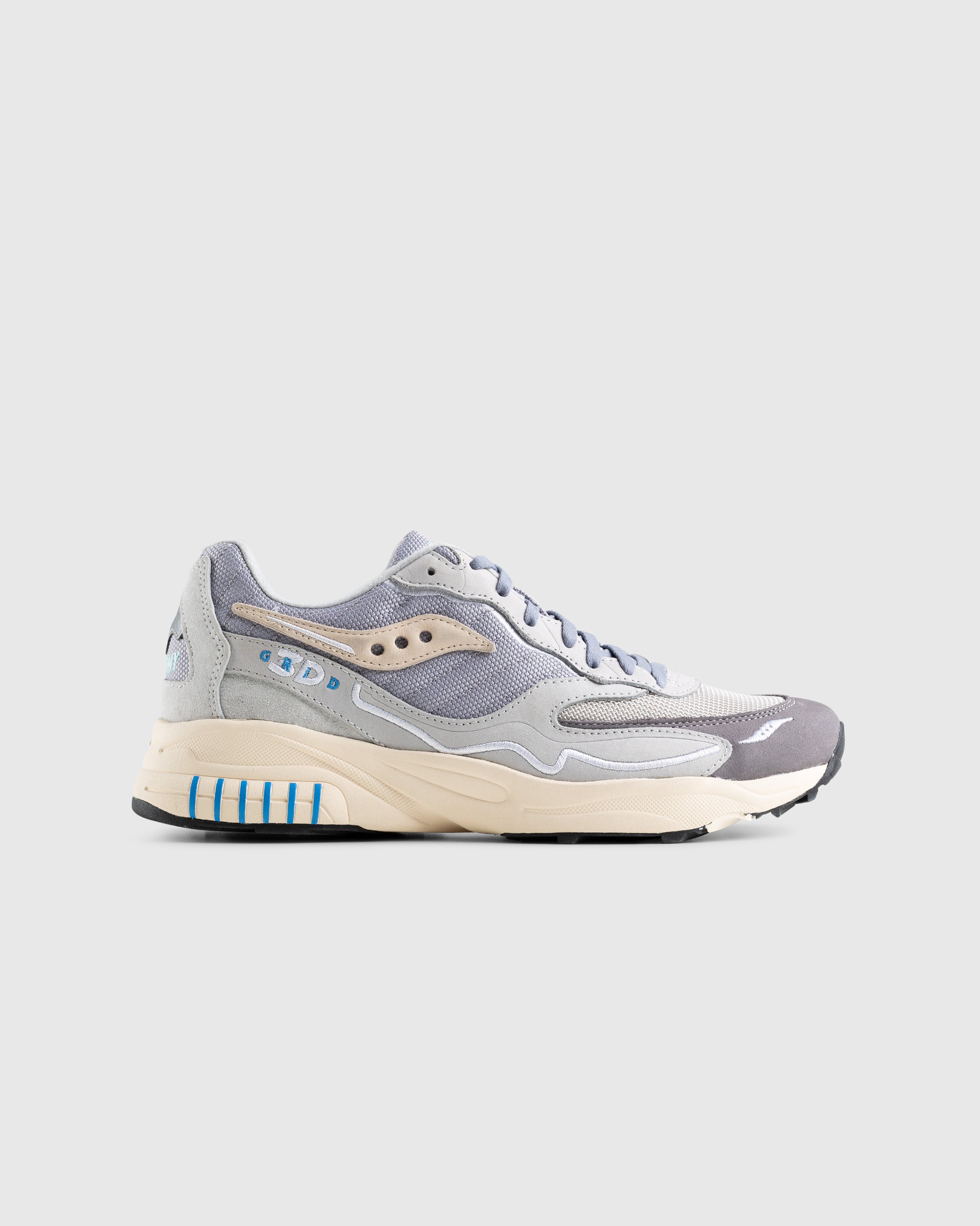 Saucony - 3D Grid Hurricane Grey/Cream - Footwear - Grey - Image 1