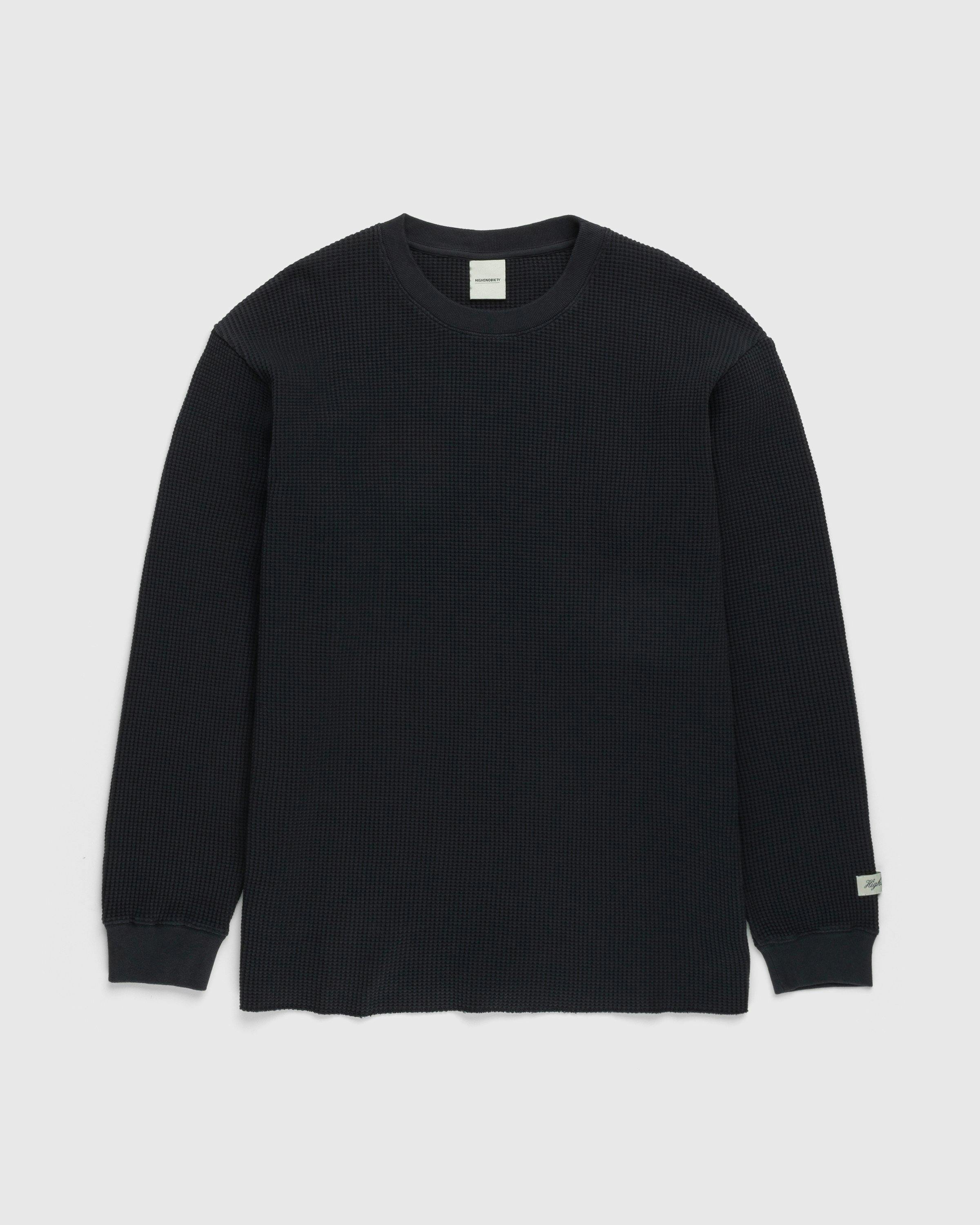 Highsnobiety - Thermal Crew Black - Clothing - Black - Image 1