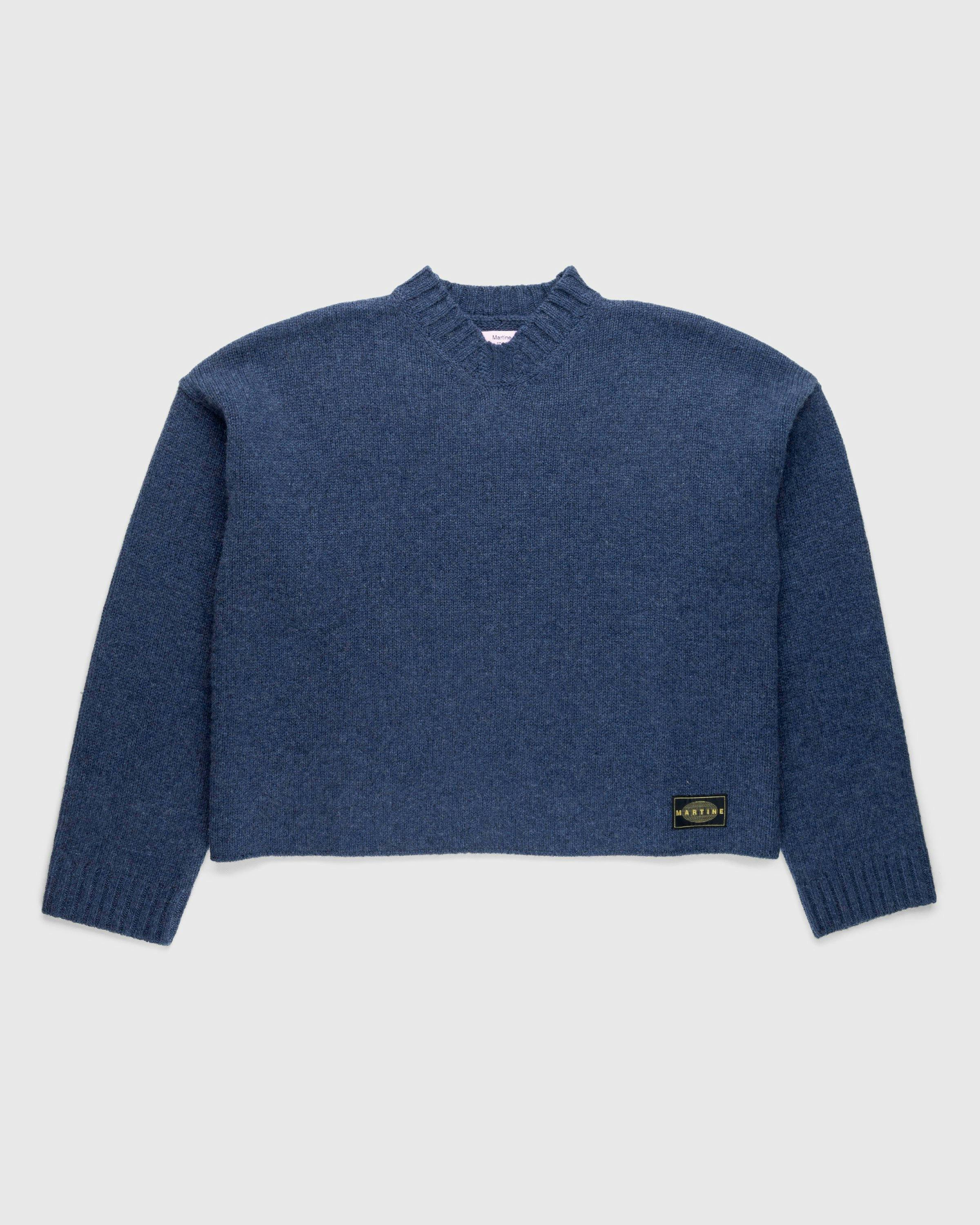 Martine Rose - Oversized V-Neck Jumper Indigo - Clothing - Blue - Image 1