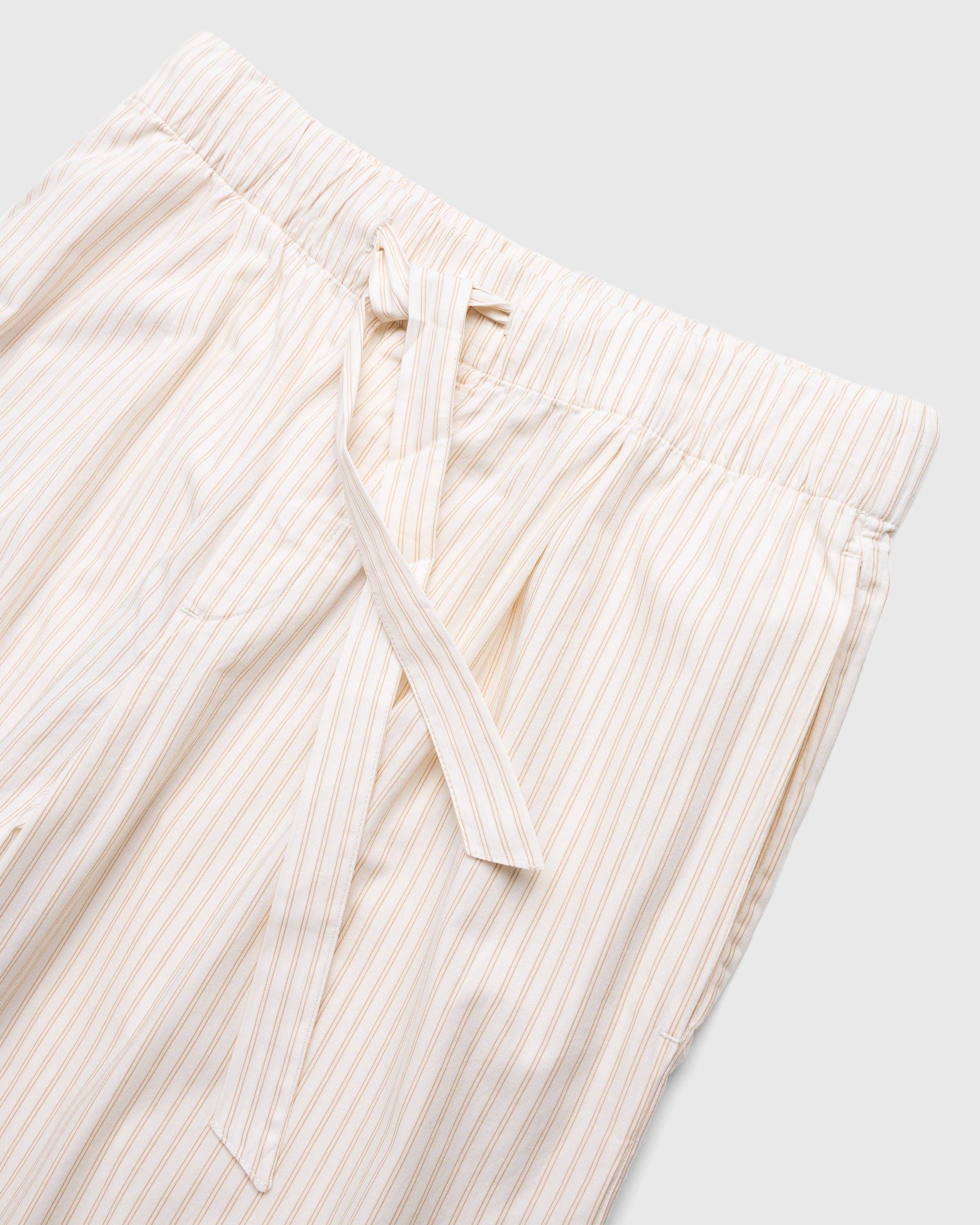Birkenstock x Tekla - Poplin Pyjama Pants Wheat Stripes - Clothing - Beige - Image 7