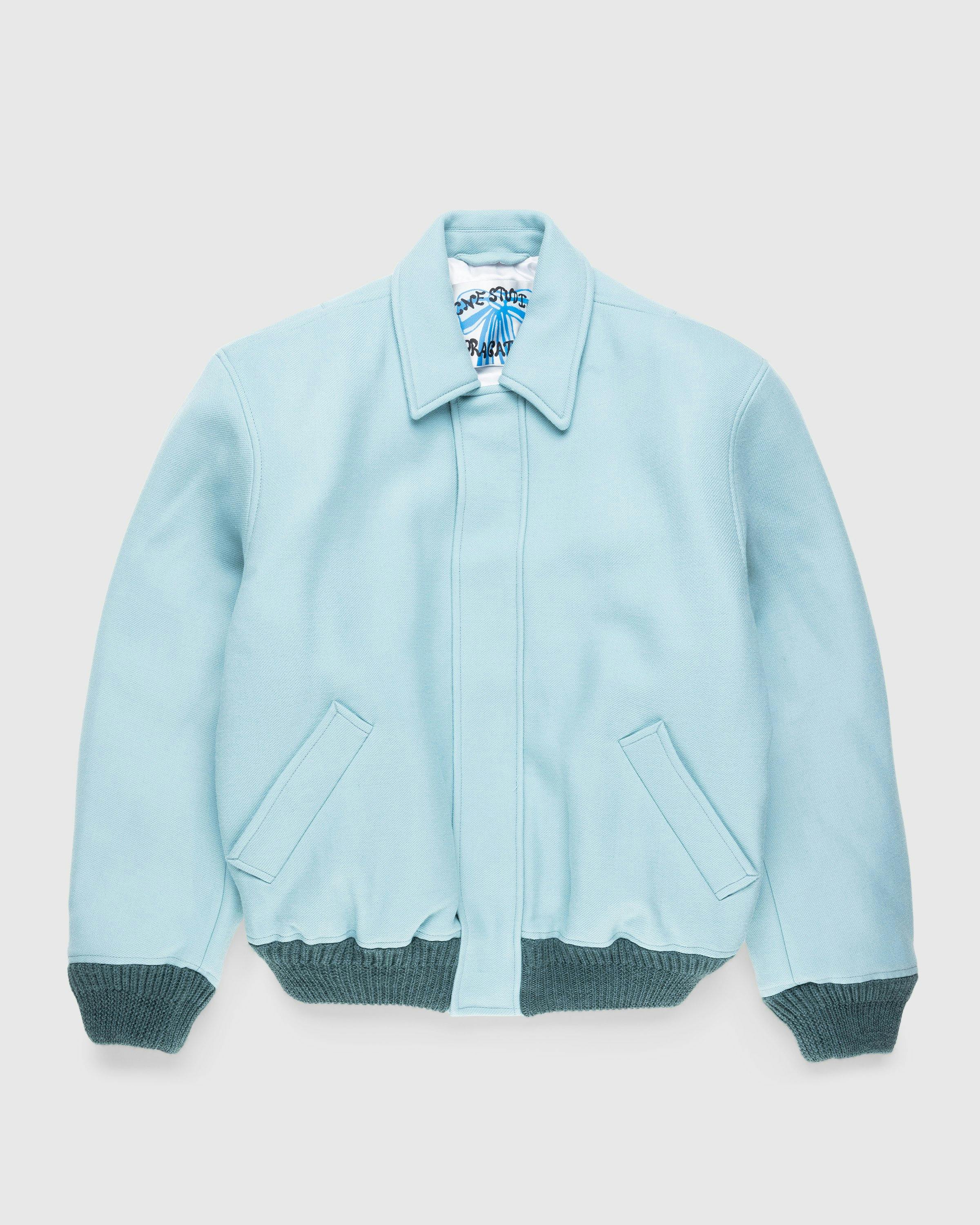 Acne Studios - Logo Bomber Jacket Pale Jade - Clothing - Blue - Image 1