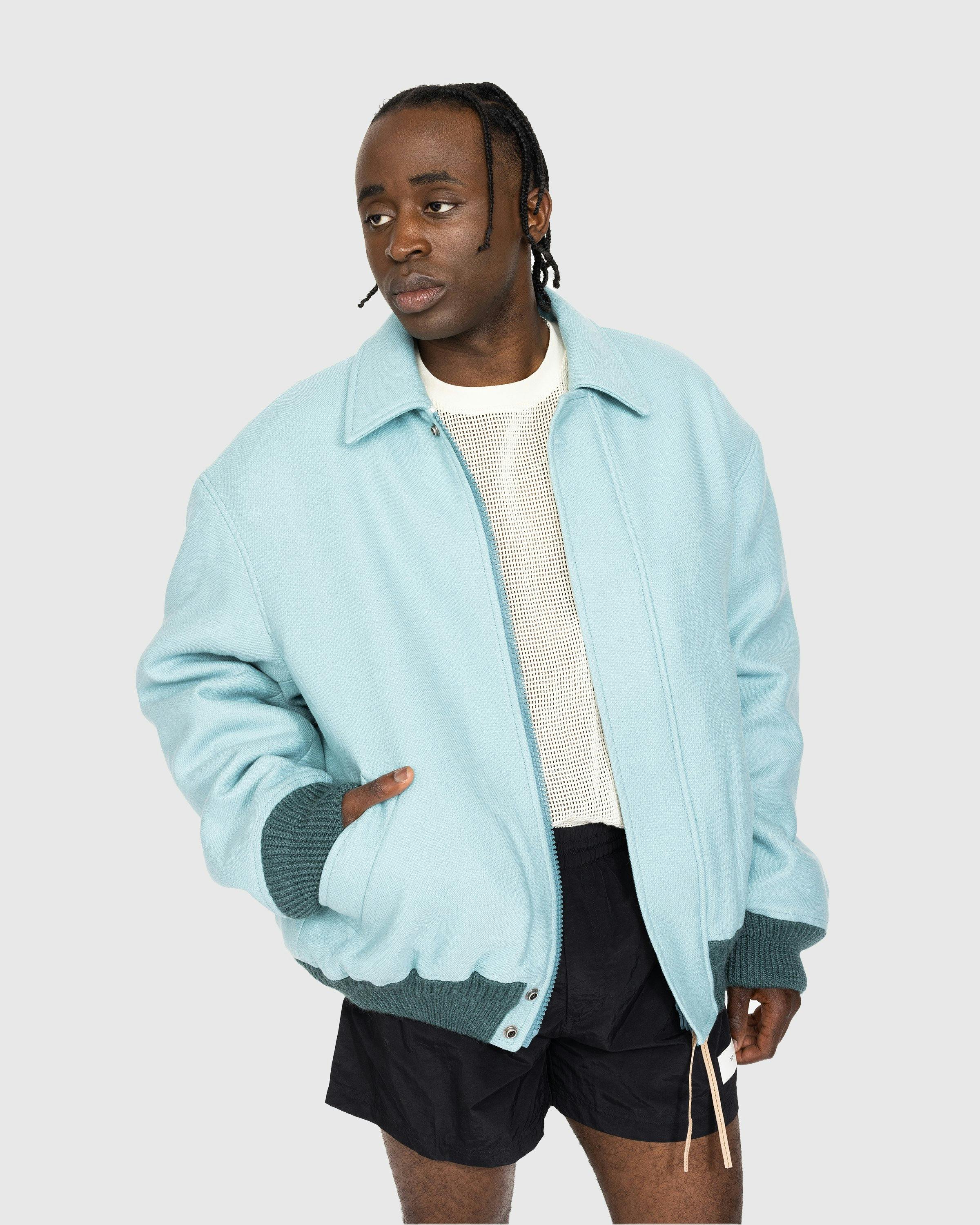 Acne Studios - Logo Bomber Jacket Pale Jade - Clothing - Blue - Image 2