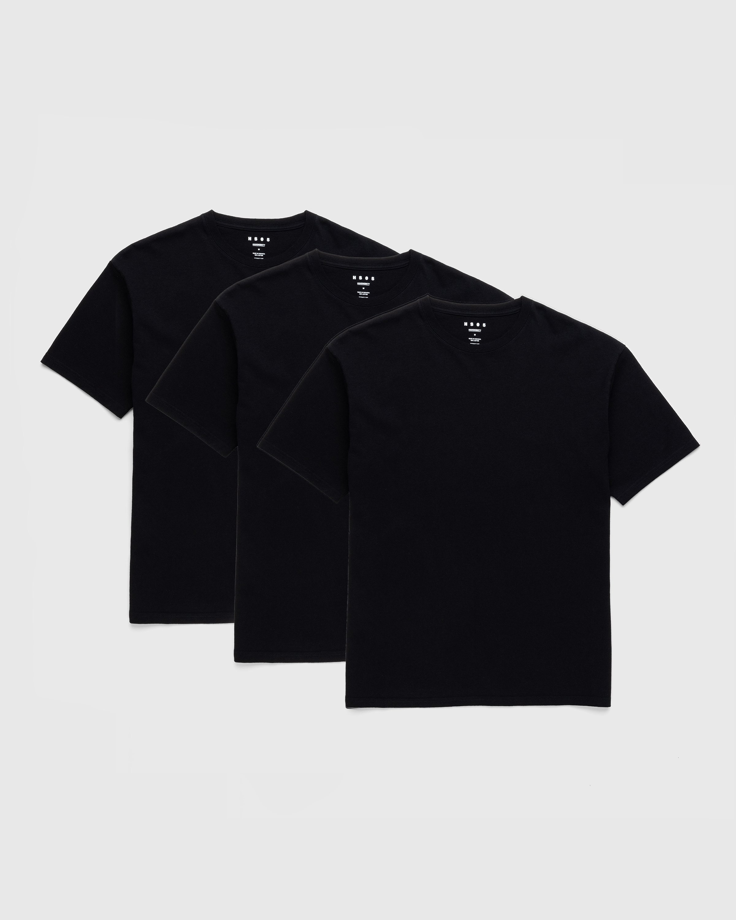 Highsnobiety HS05 - 3 Pack T-Shirts Black - Clothing - Black - Image 1