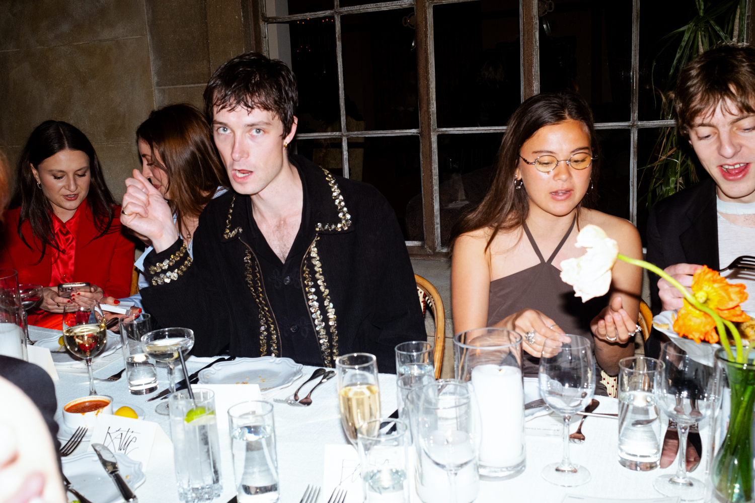 Maison Kitsune pre-grammys dinner hosting musicians at the Chateau Marmont in Los Angeles