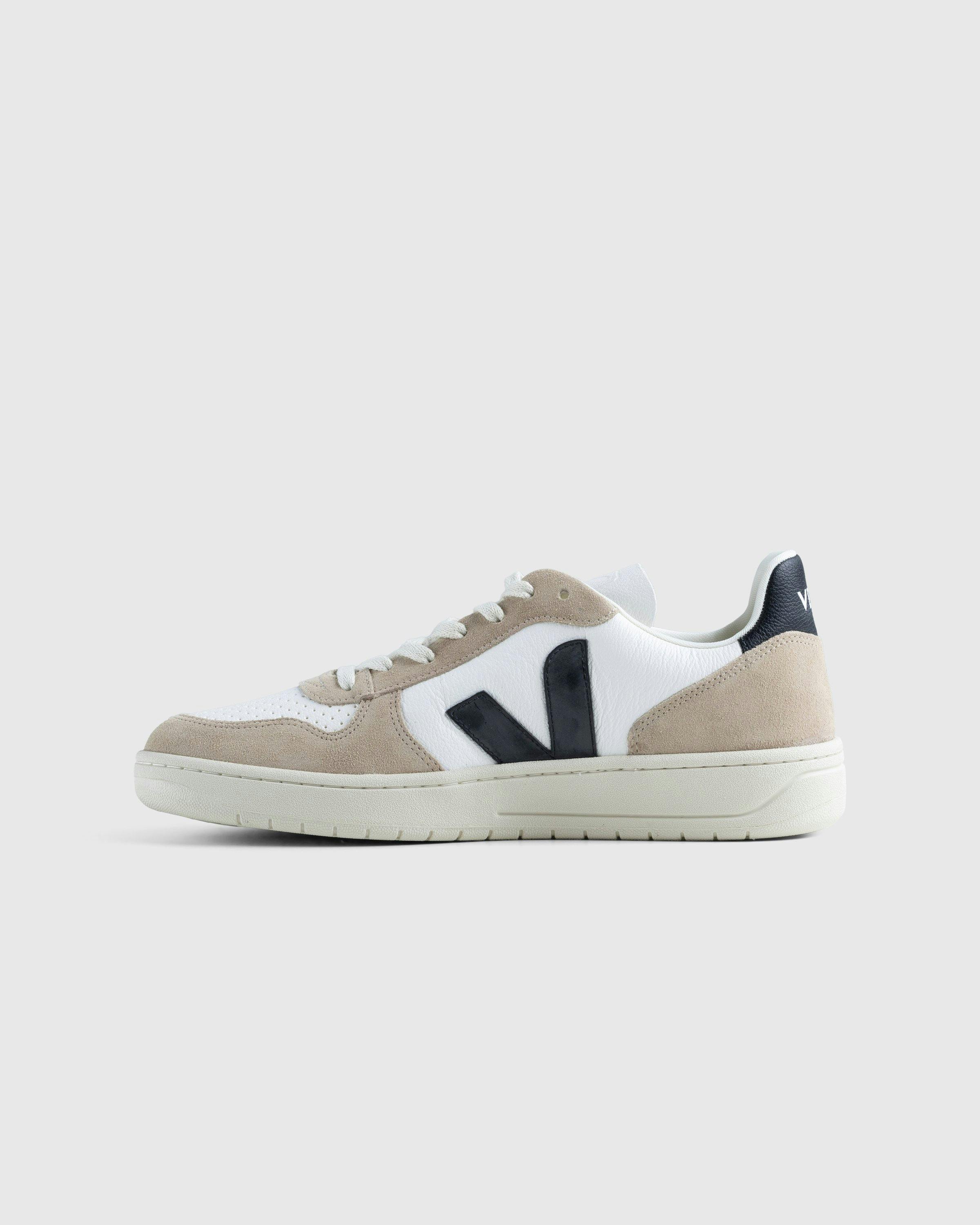 VEJA - V-10 Chrome-Free Leather White/Black/Sahara - Footwear - Beige - Image 2