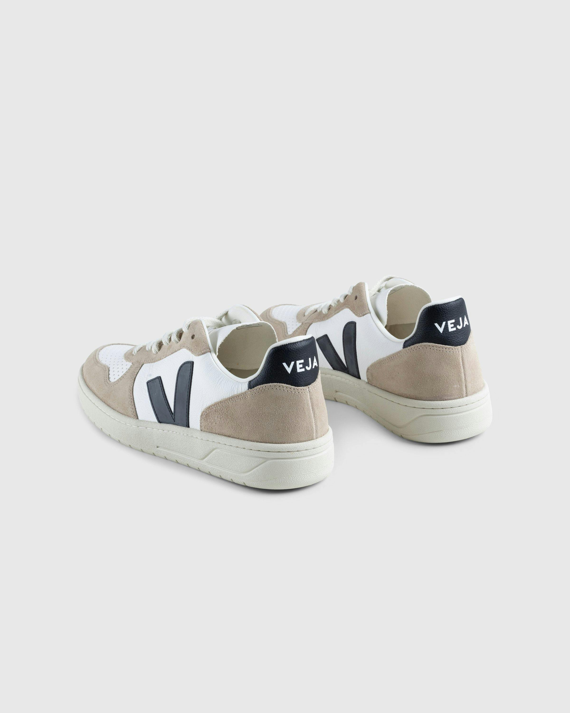 VEJA - V-10 Chrome-Free Leather White/Black/Sahara - Footwear - Beige - Image 4