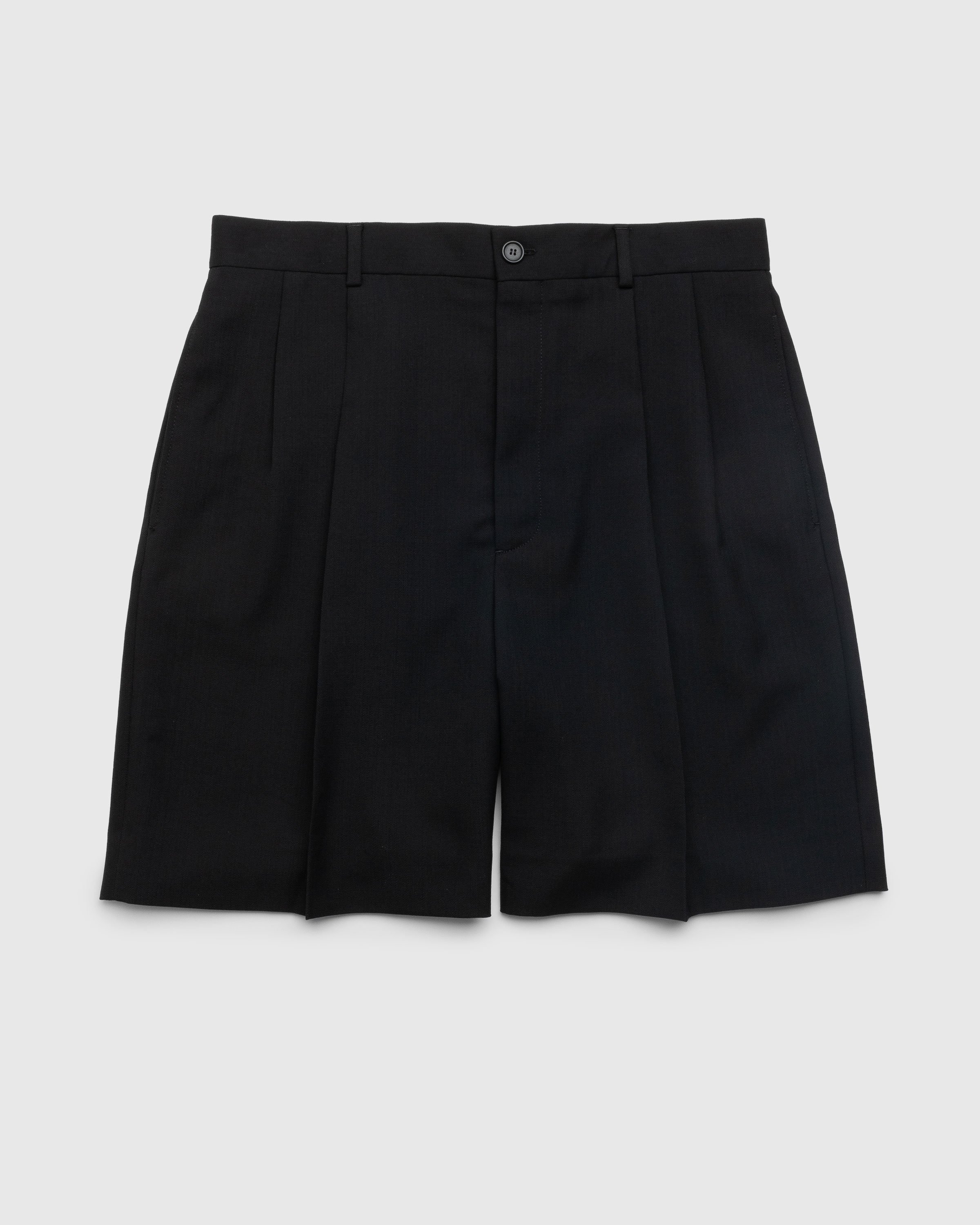 Acne Studios - Tailored Pleated Shorts Black - Clothing - Black - Image 1