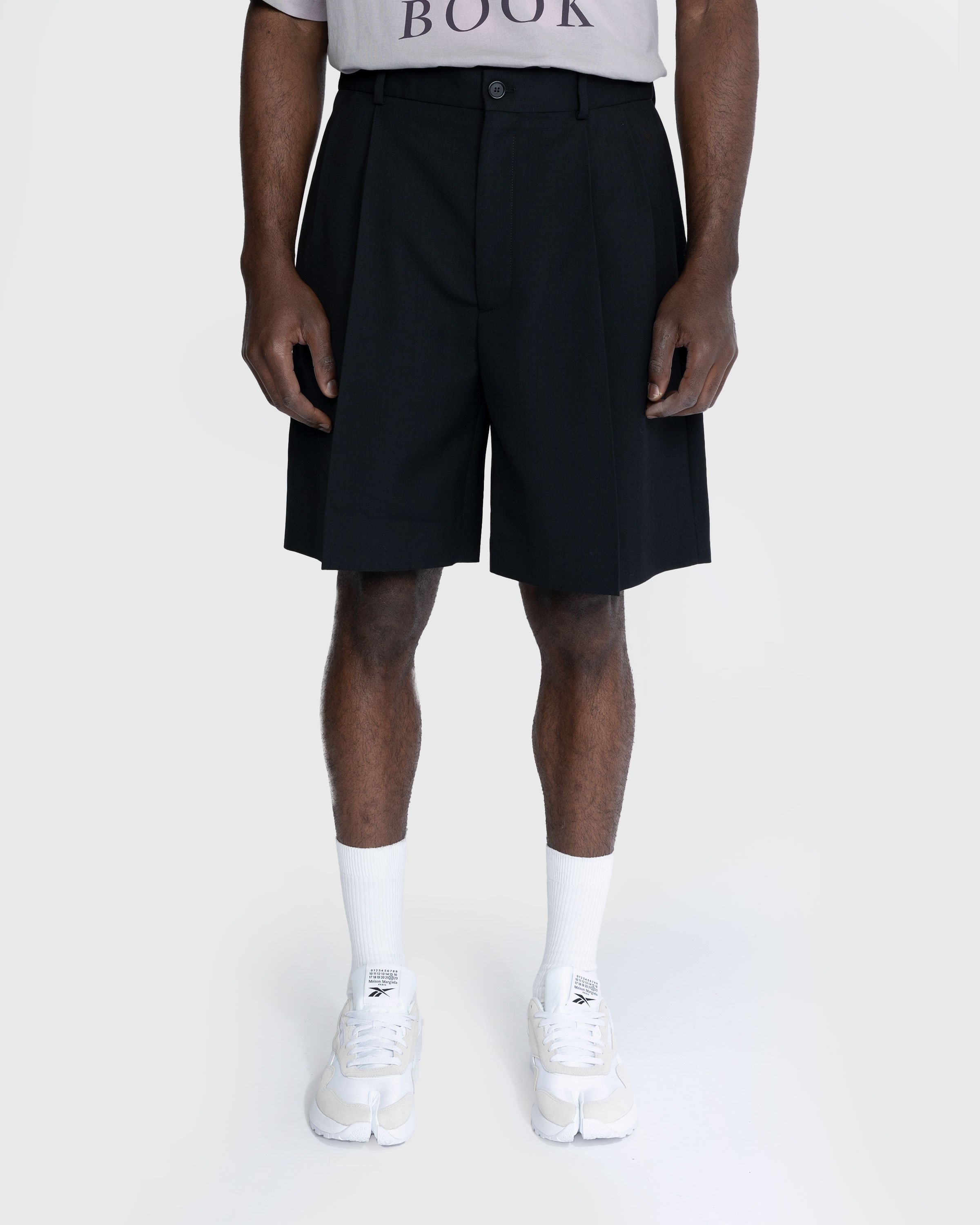 Acne Studios - Tailored Pleated Shorts Black - Clothing - Black - Image 2