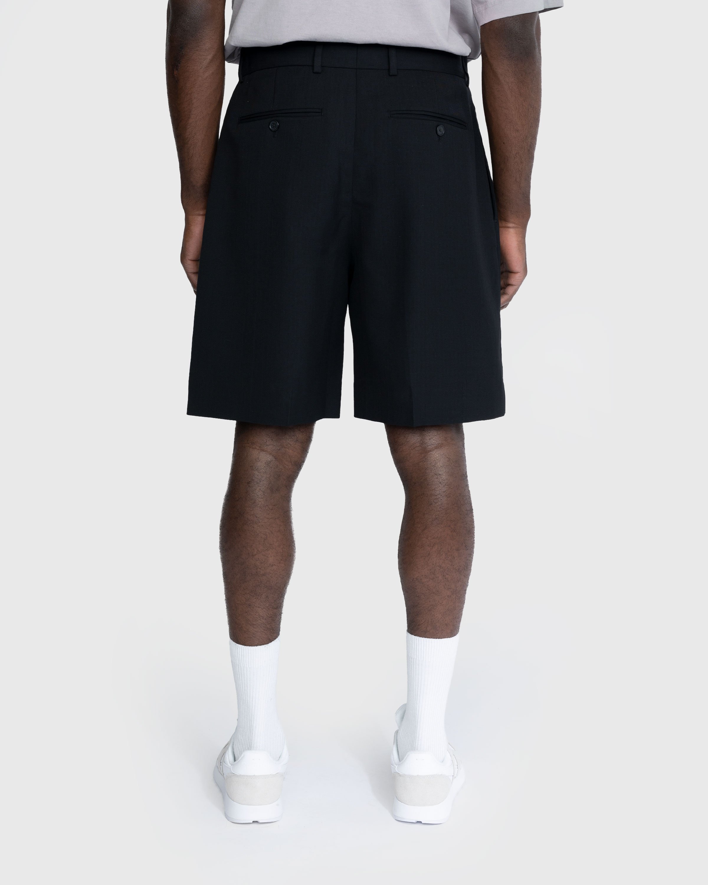 Acne Studios - Tailored Pleated Shorts Black - Clothing - Black - Image 3