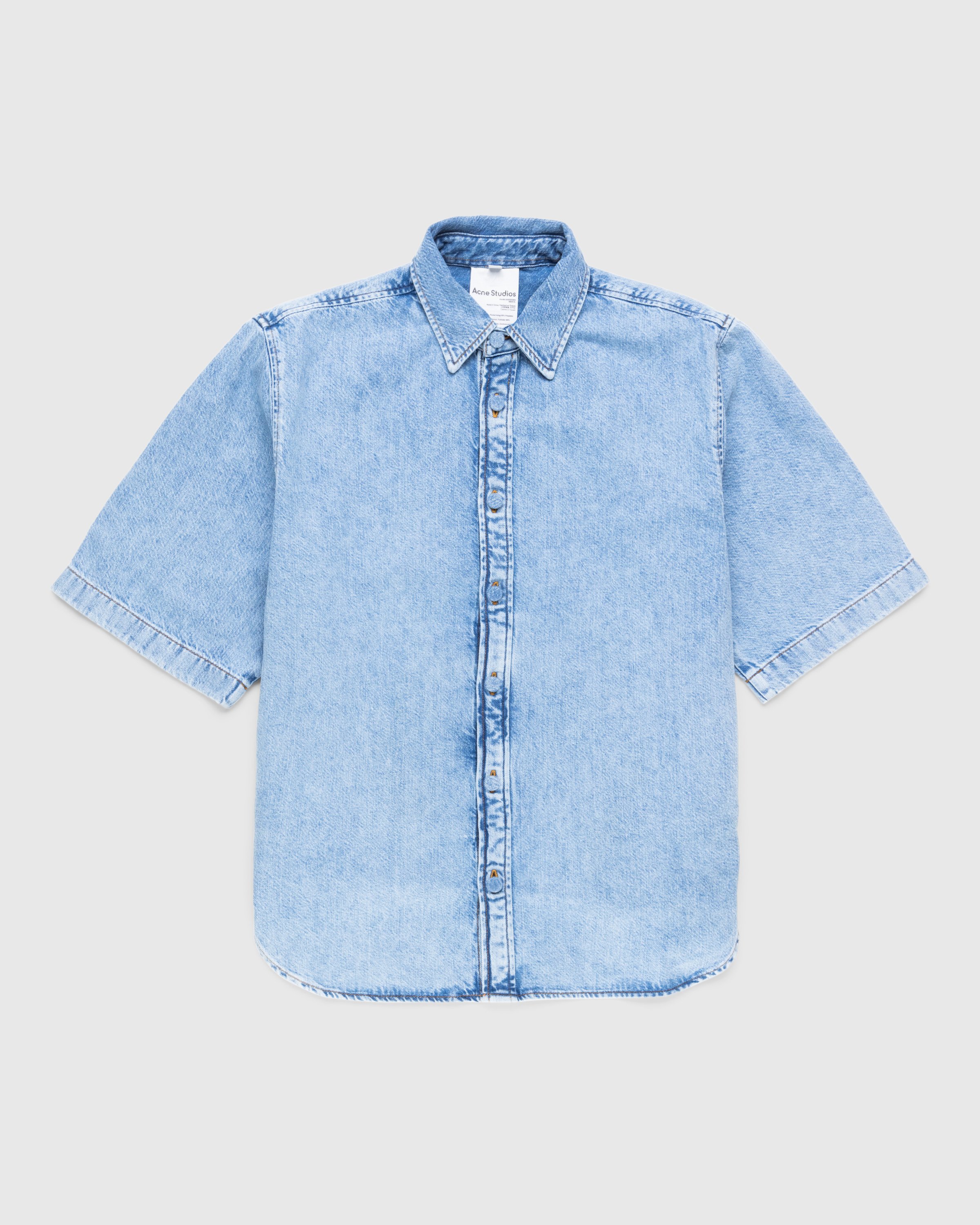 Acne Studios - Denim Button-Up Shirt Blue - Clothing - Blue - Image 1