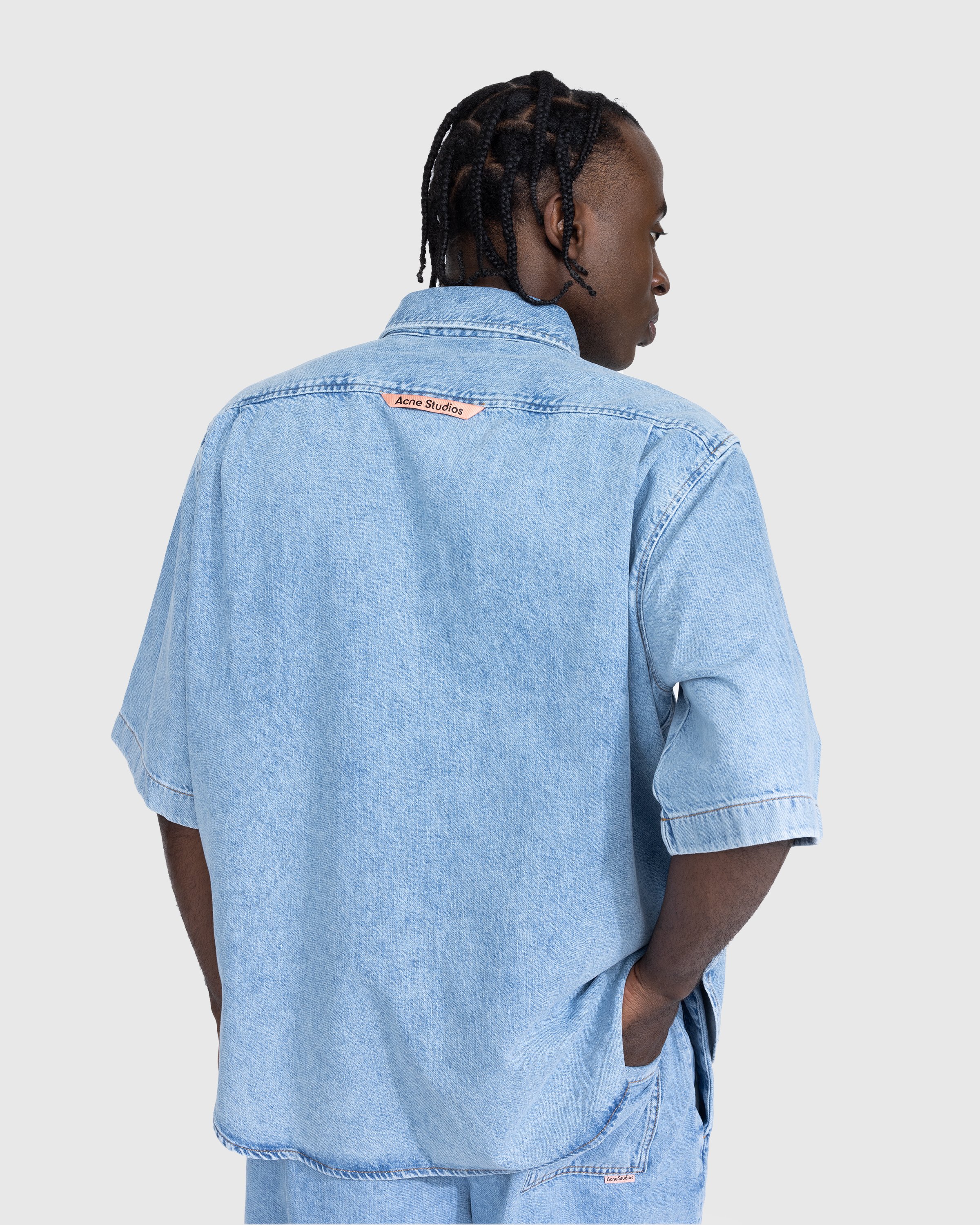 Acne Studios - Denim Button-Up Shirt Blue - Clothing - Blue - Image 3