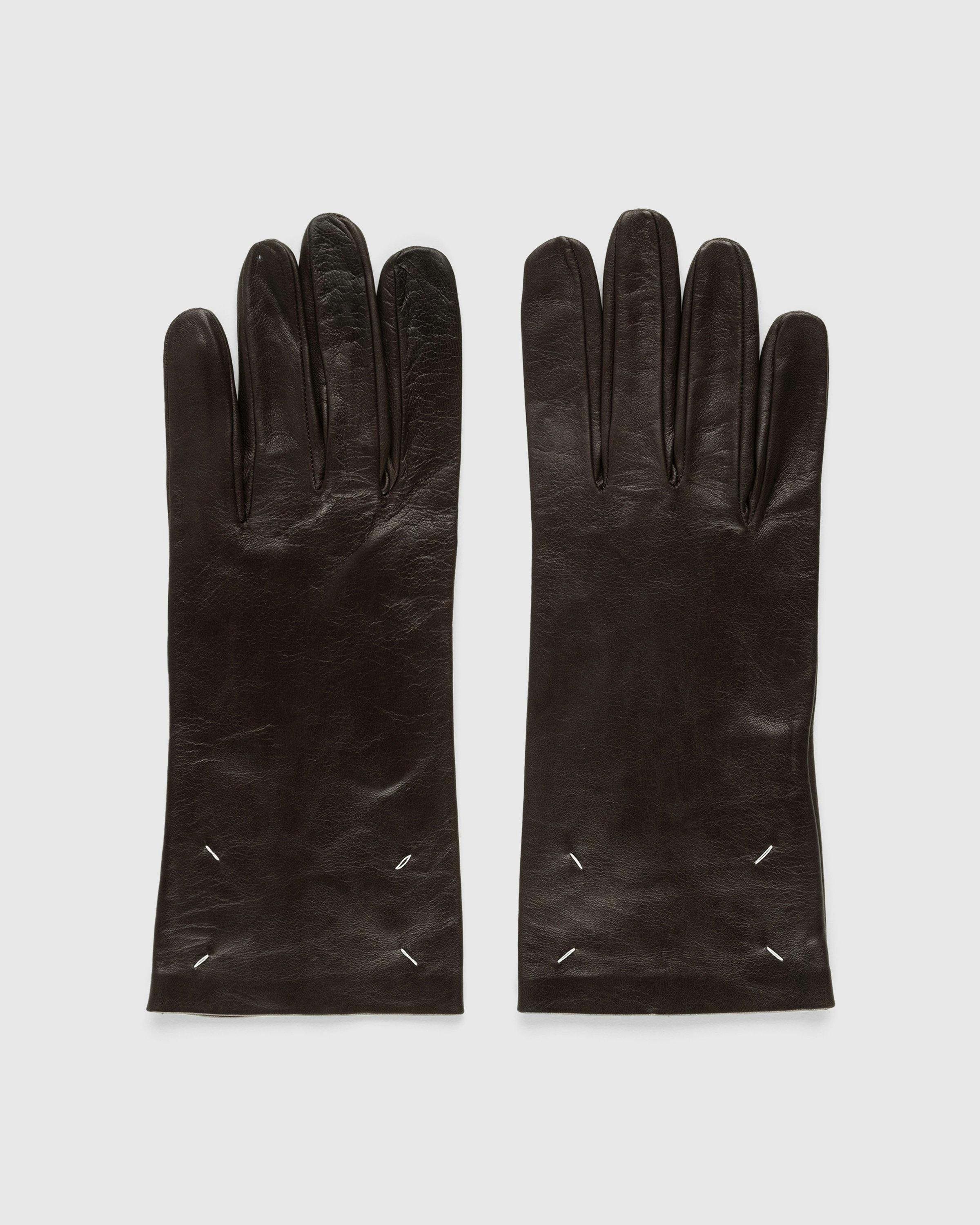 Maison Margiela - Nappa Leather Gloves Chocolate - Accessories - Brown - Image 1