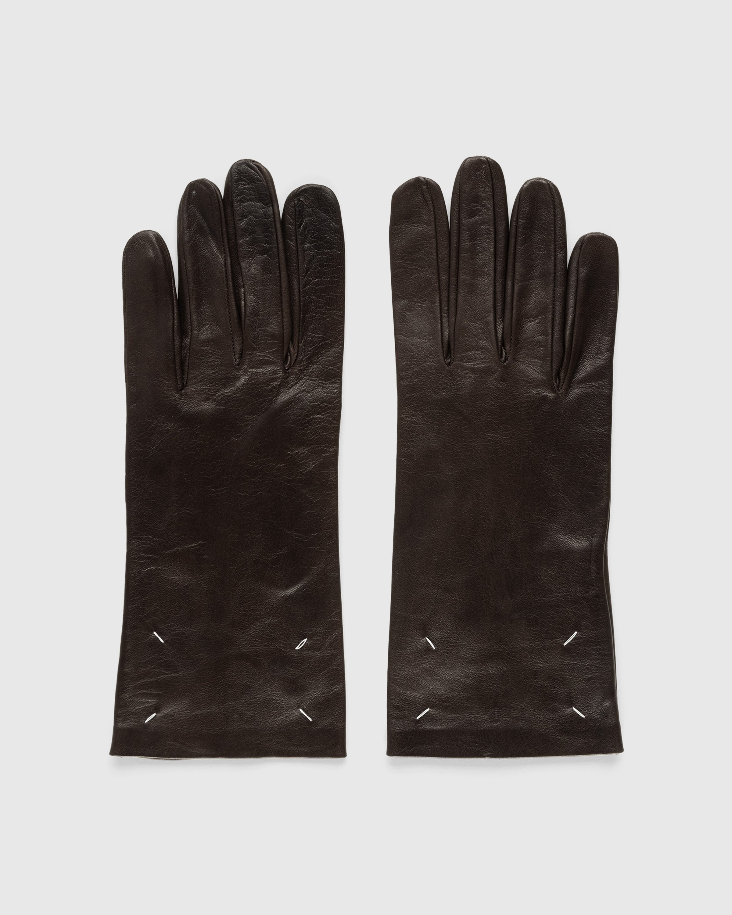 Maison Margiela - Nappa Leather Gloves Chocolate - Accessories - Brown - Image 1