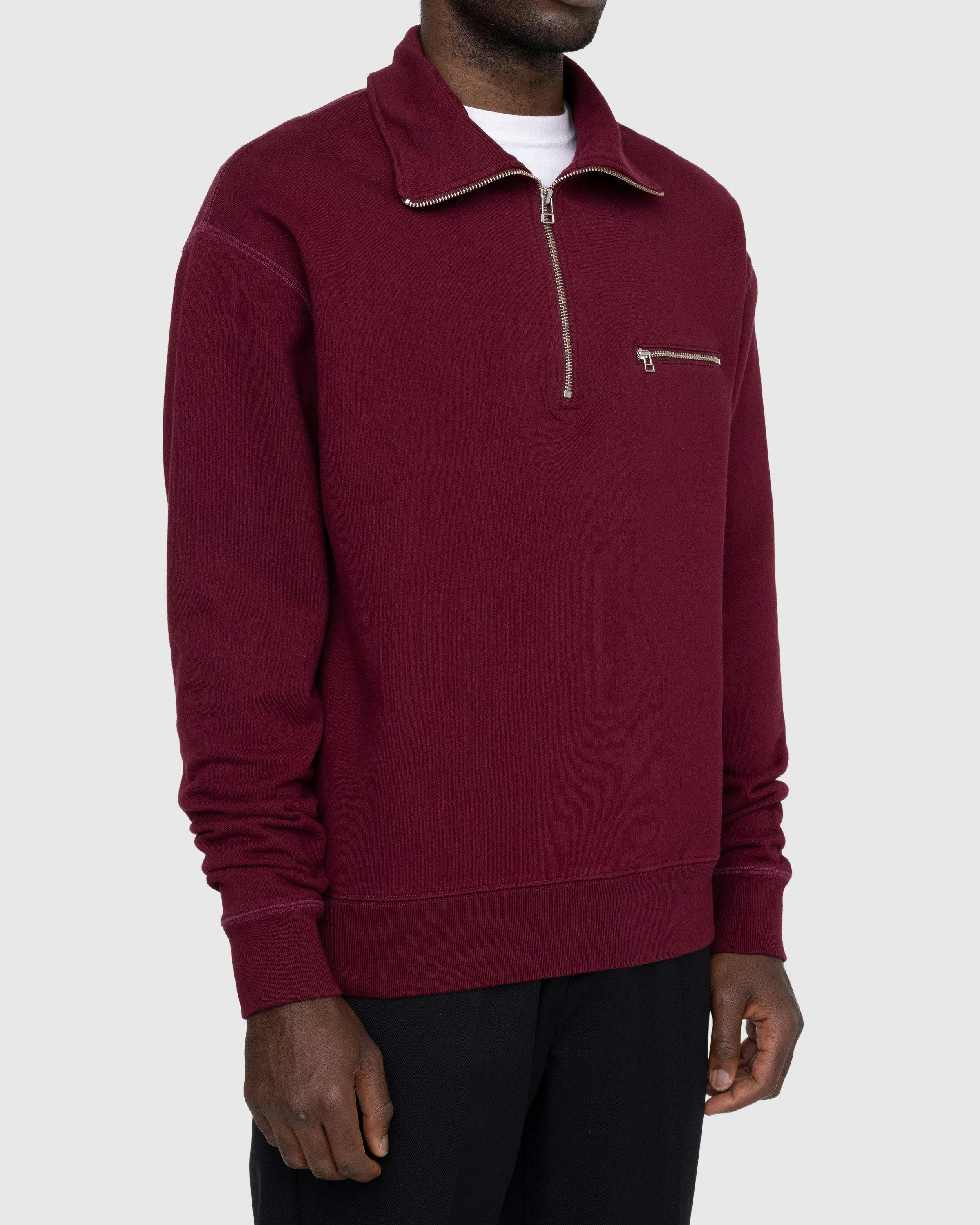 Highsnobiety - Classic Quarter Zip Fleece Bordeaux - Clothing - Red - Image 4