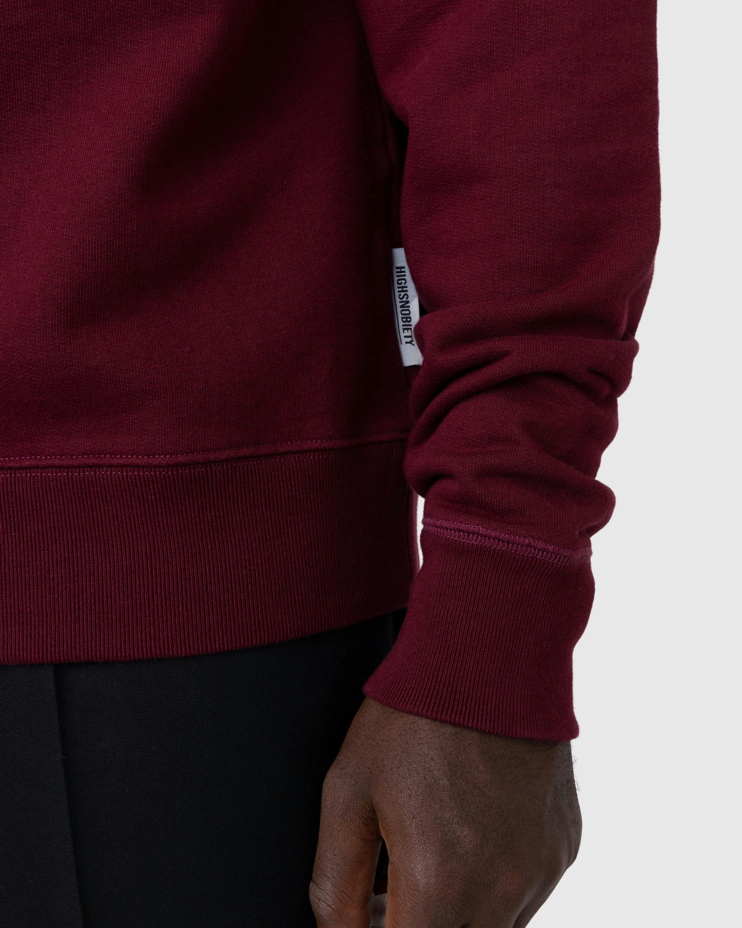 Highsnobiety - Classic Quarter Zip Fleece Bordeaux - Clothing - Red - Image 7