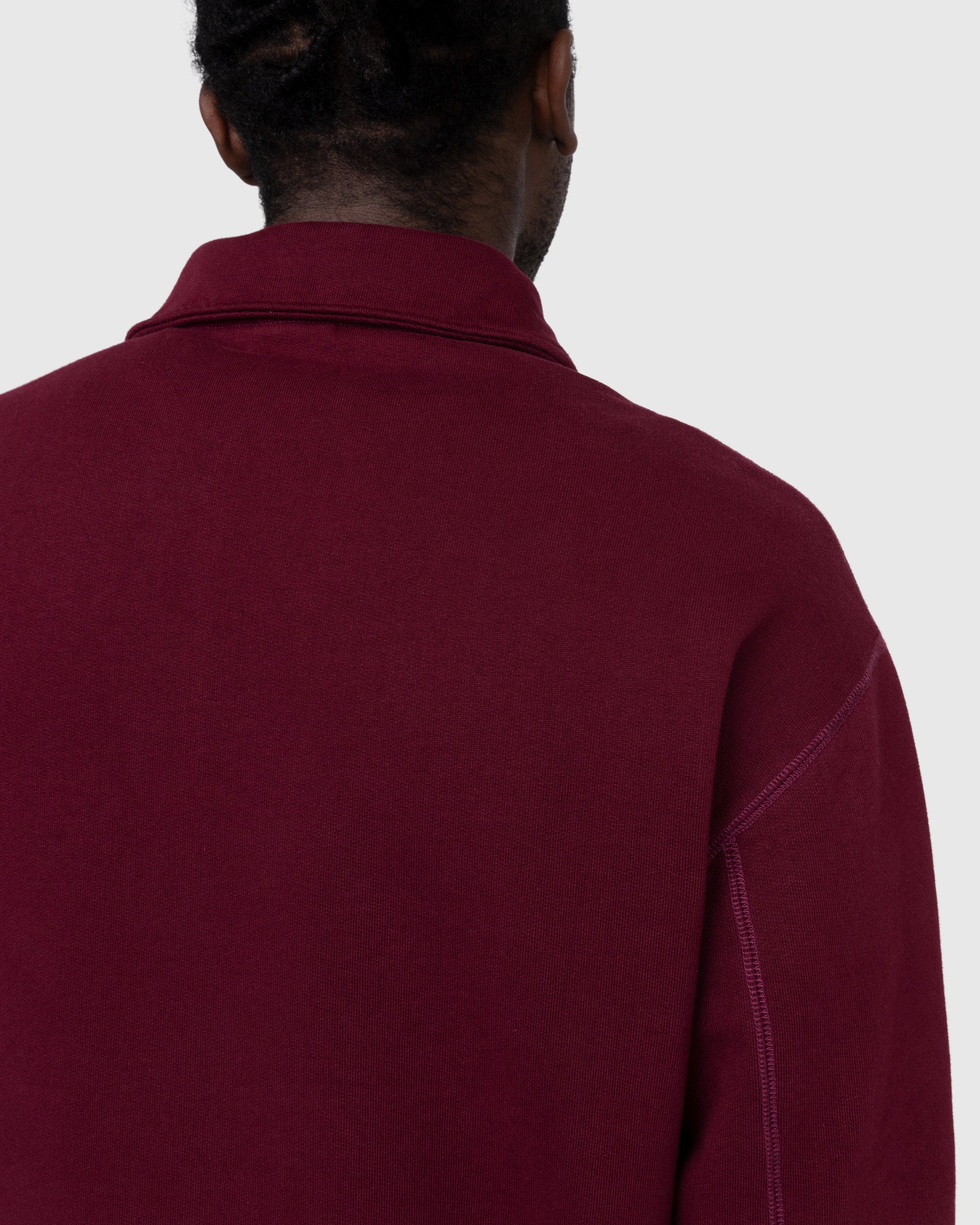 Highsnobiety - Classic Quarter Zip Fleece Bordeaux - Clothing - Red - Image 8