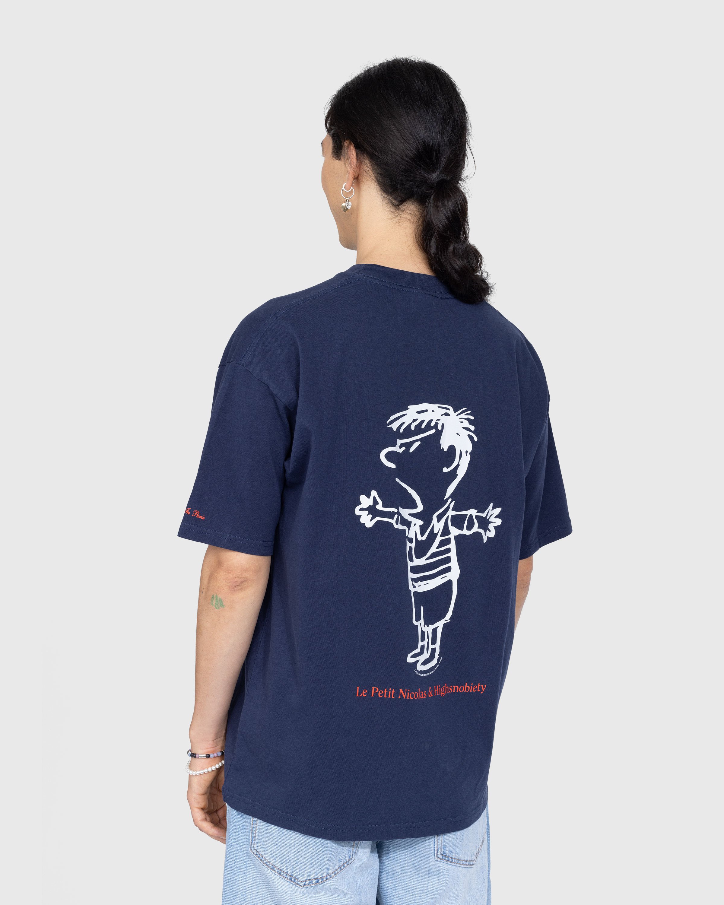 Le Petit Nicolas x Highsnobiety - T-Shirt Navy Blue - Clothing - Blue - Image 4