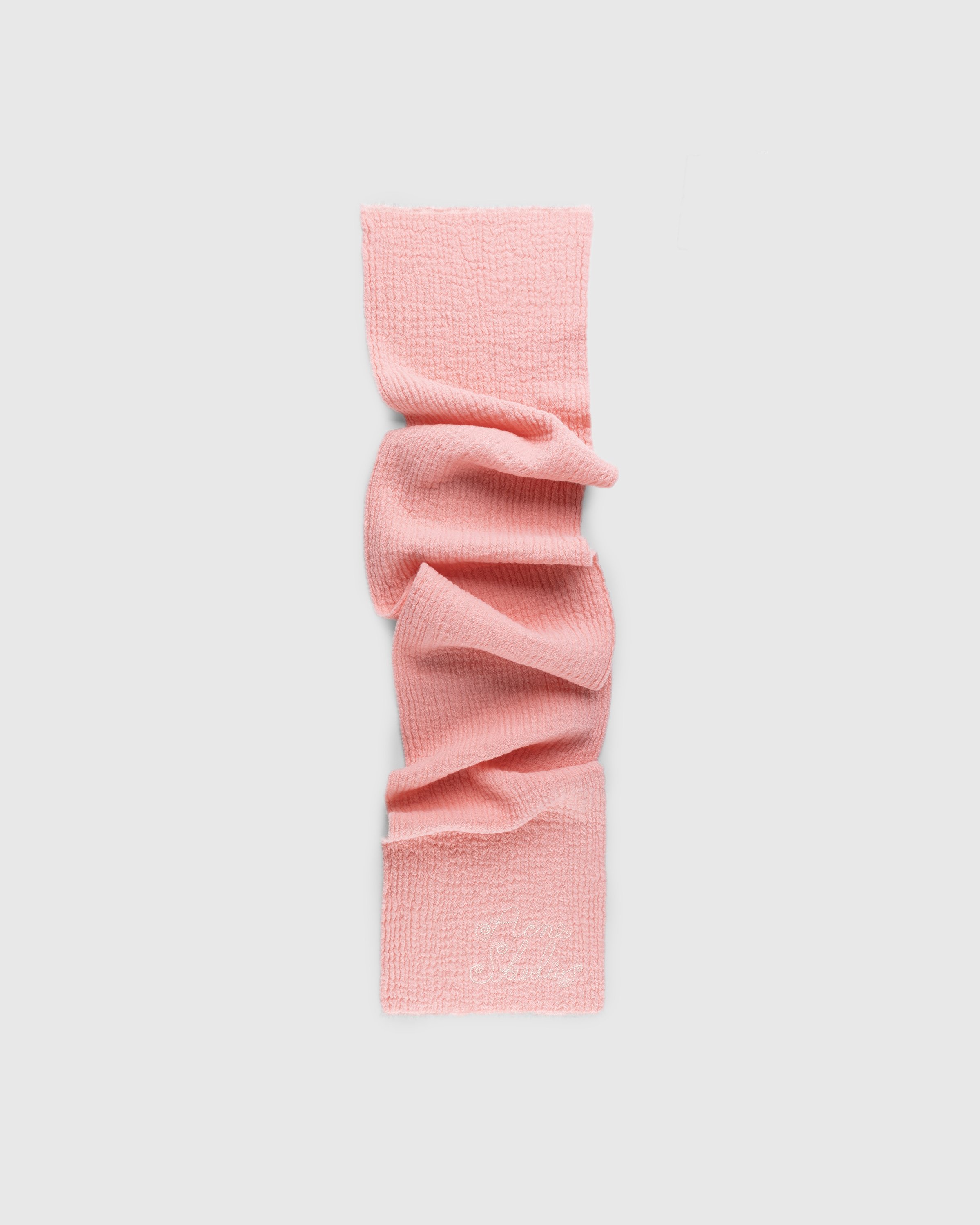Acne Studios - Logo Scarf Pink - Accessories - Pink - Image 1